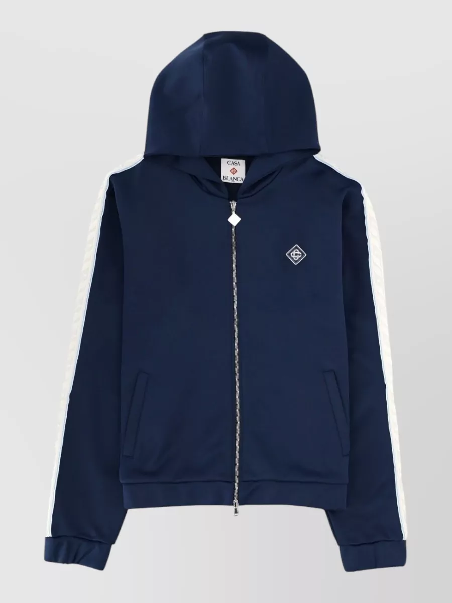 Casablanca zipped hooded jacket