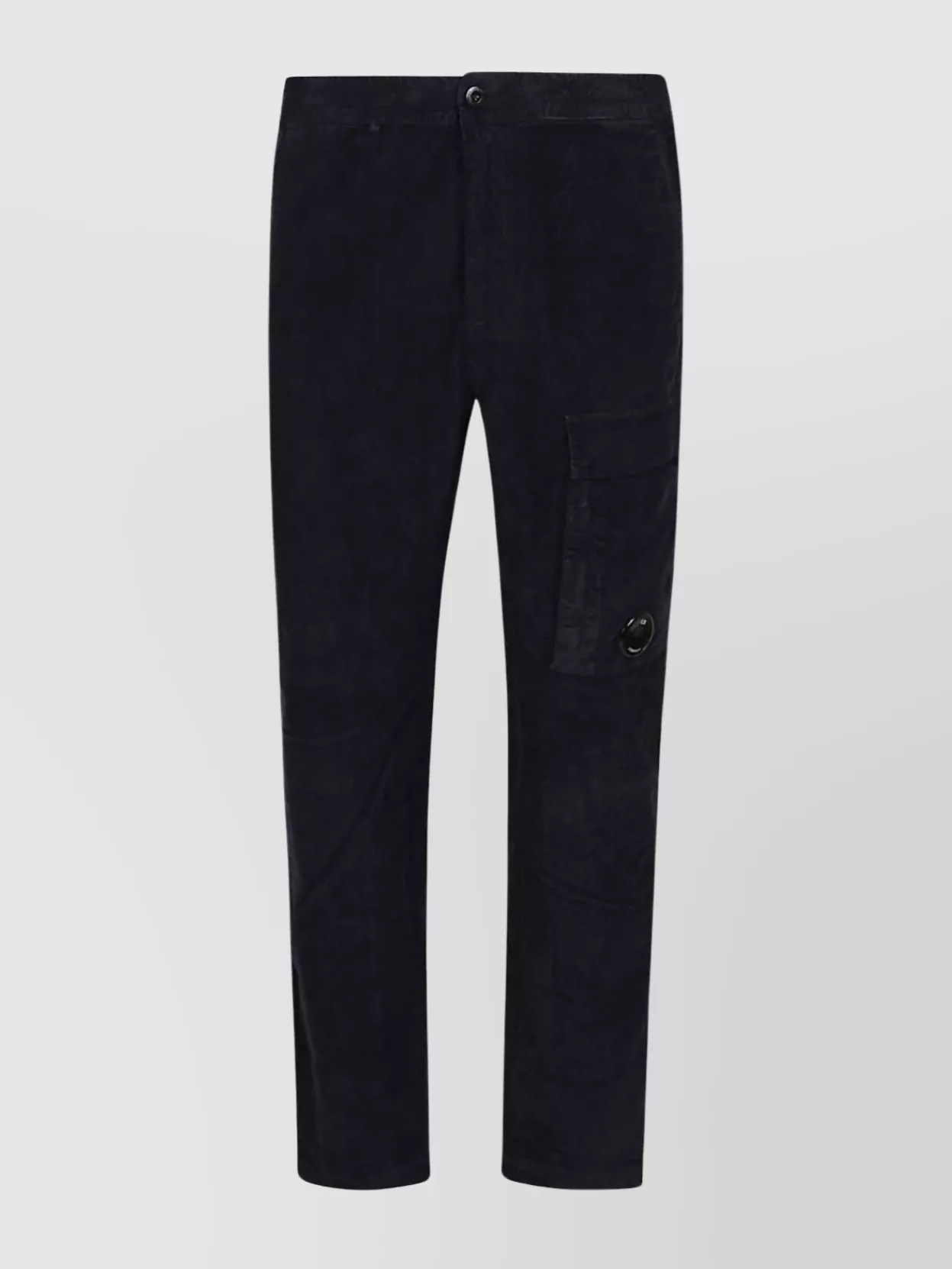 C.p. Company Stretch Corduroy Cargo Trousers In Black