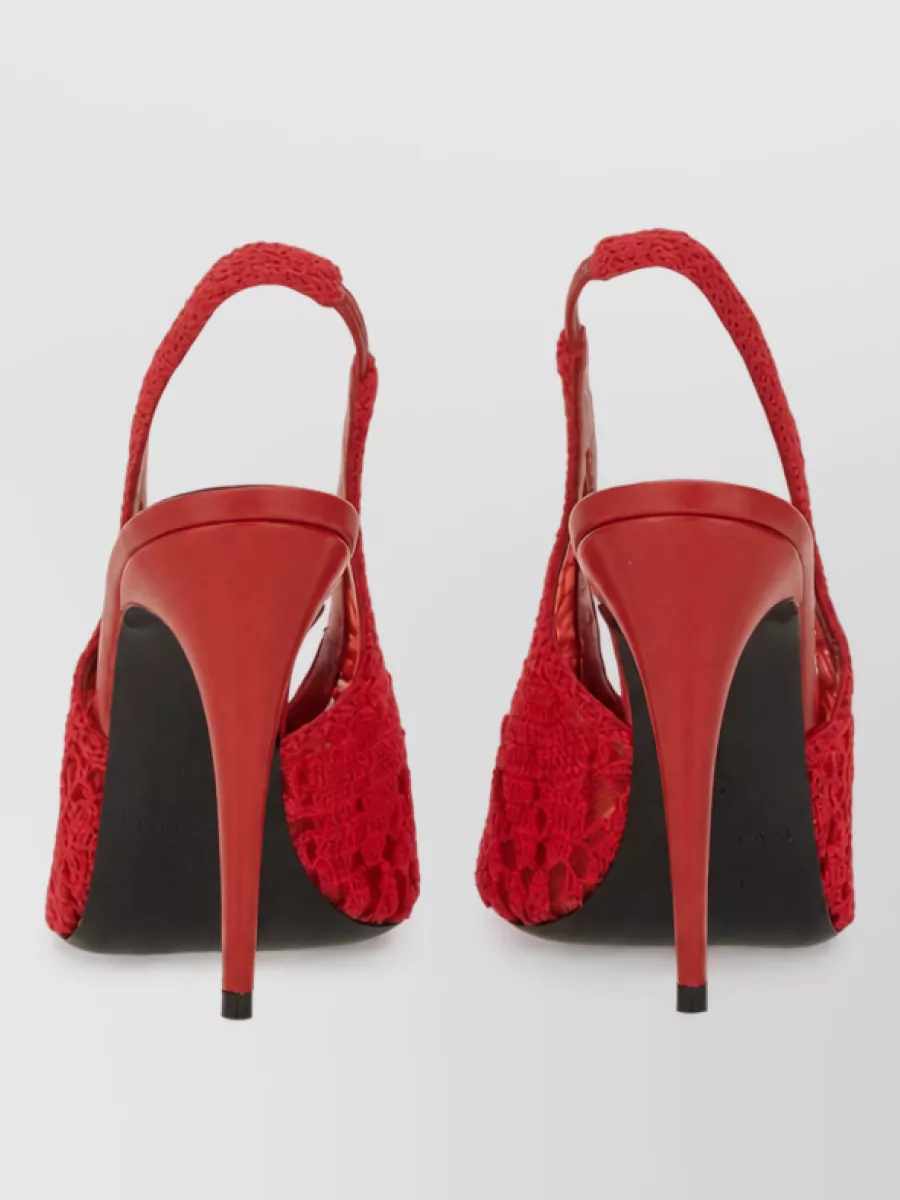 Magda Butrym Crochet Slingback Mules