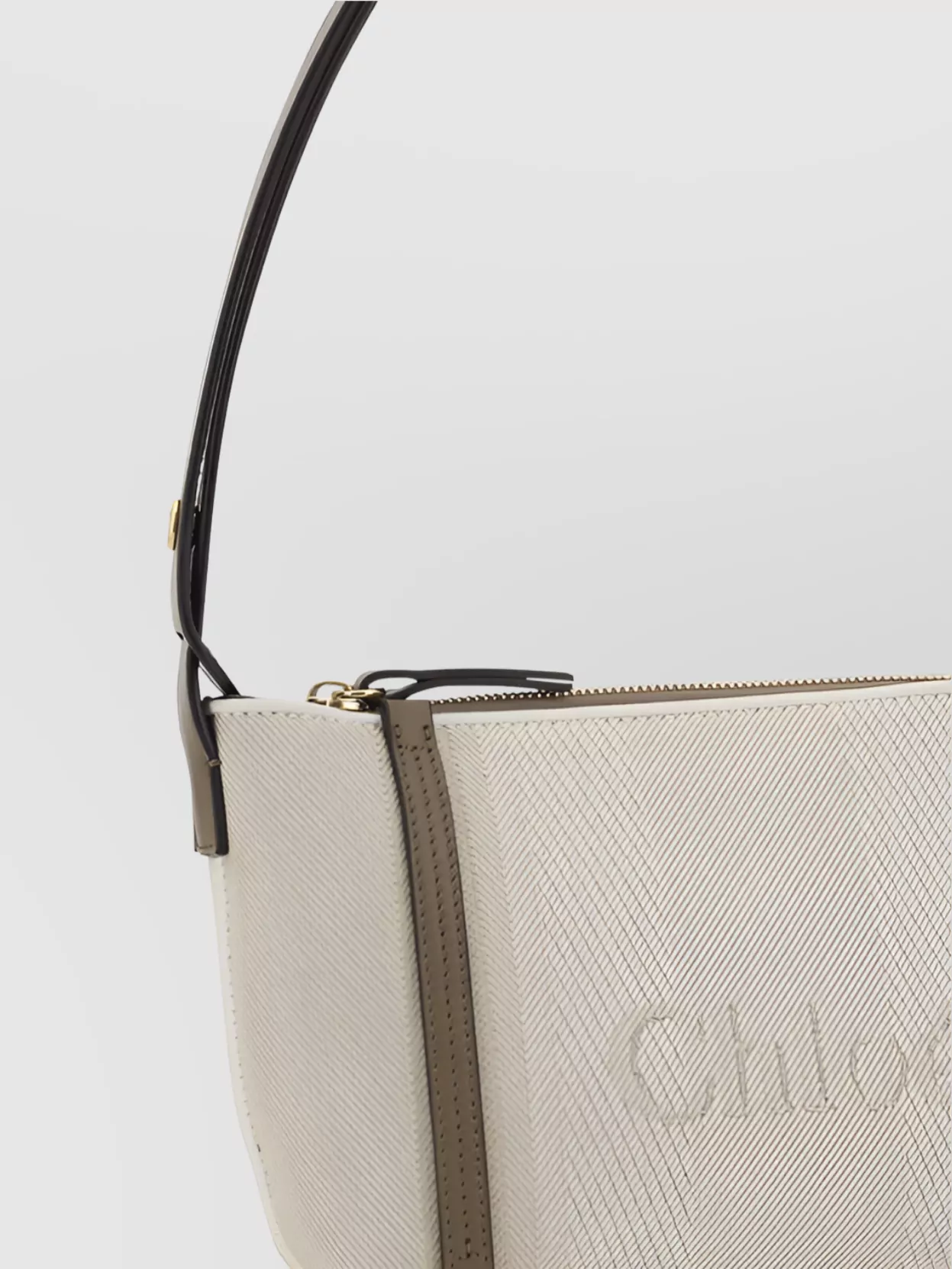 Chloé Monogram Jacquard Shoulder Bag With Leather Trim