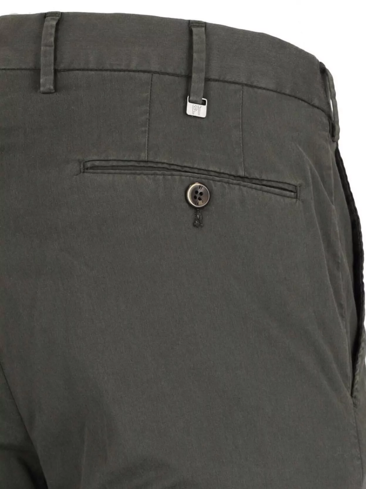 Pt Torino Straight Trousers With Pockets And Loops In Grey