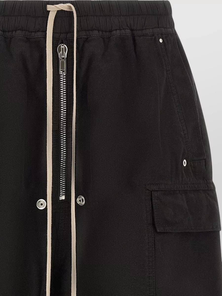 Rick Owens Drkshdw Cotton Low-Rise Cropped Cargo Bermuda Shorts