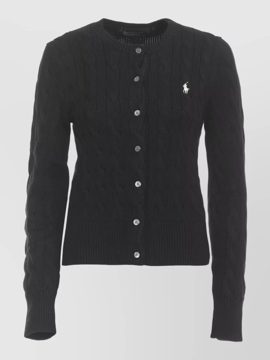 Ralph Lauren Cable-knit cotton long-sleeve cardigan