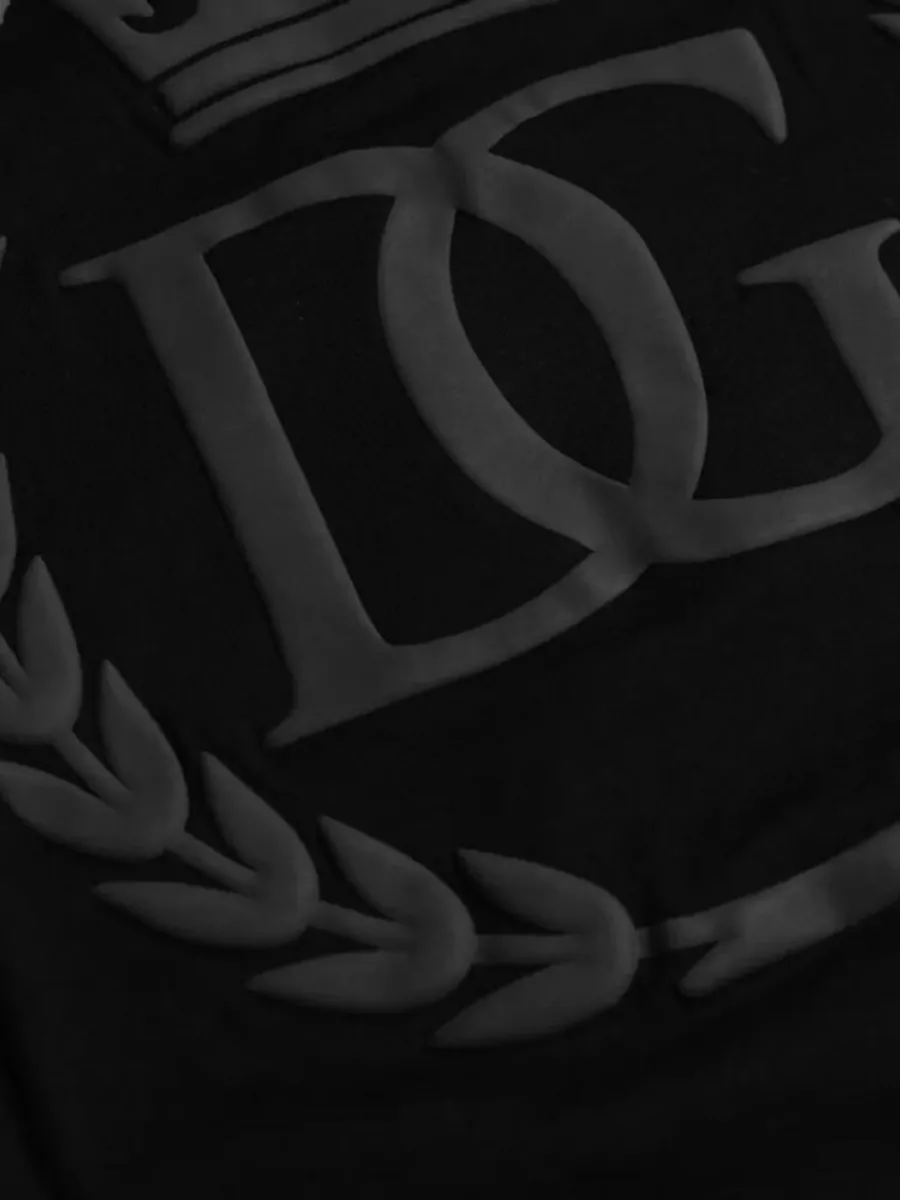 Dolce&Gabbana Cotton Logo Embossed Crew Neck T-Shirt