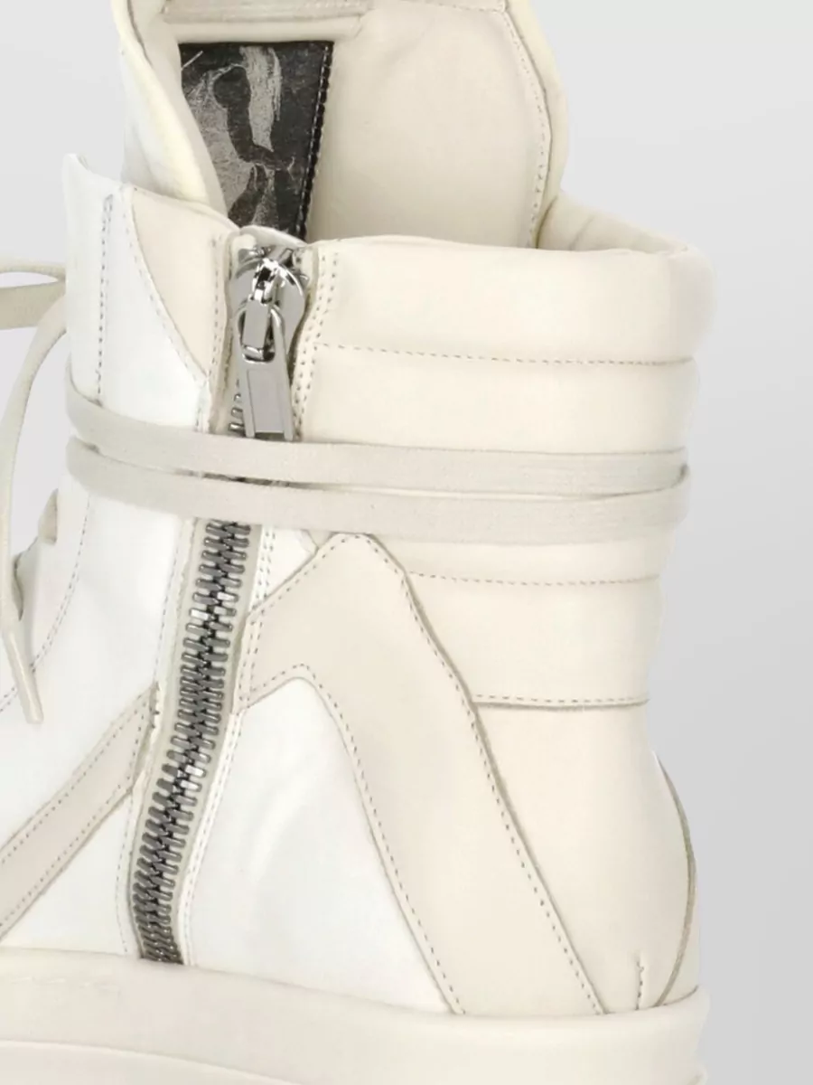 Rick Owens Leather High-Top Sneakers