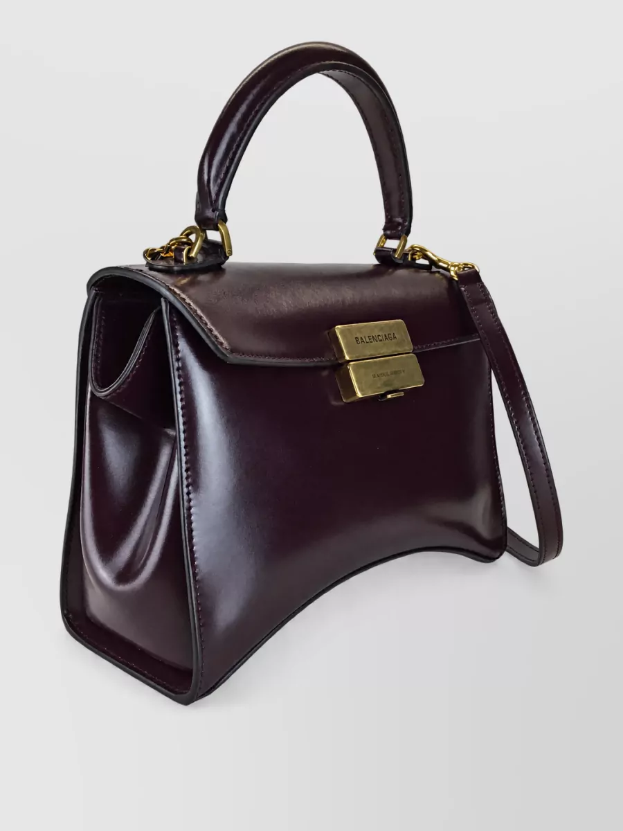 Balenciaga Hourglass Small Leather Shoulder Bag