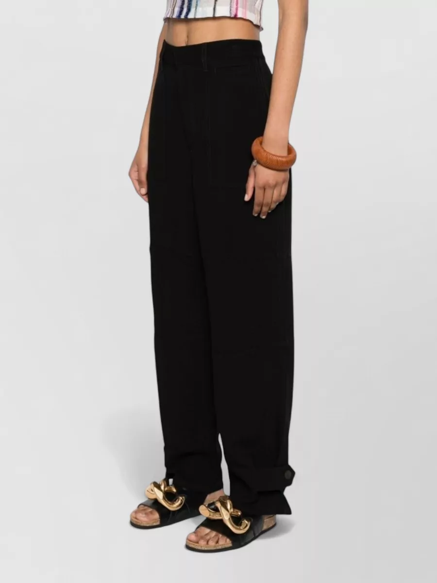 Loewe Paula's Ibiza Linen Blend Cargo Wide-Leg Trousers