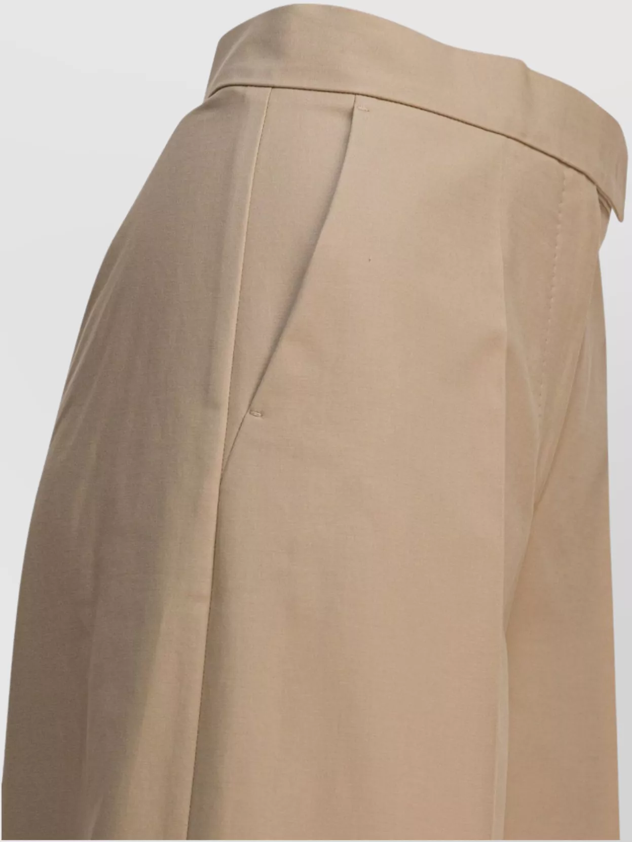 Max Mara Trousers Featuring Belt Loops And Wide Leg In Nude