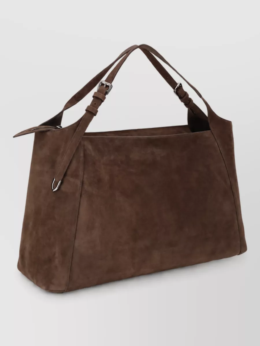 Brunello Cucinelli Na Na Suede Leather Shoulder Bag