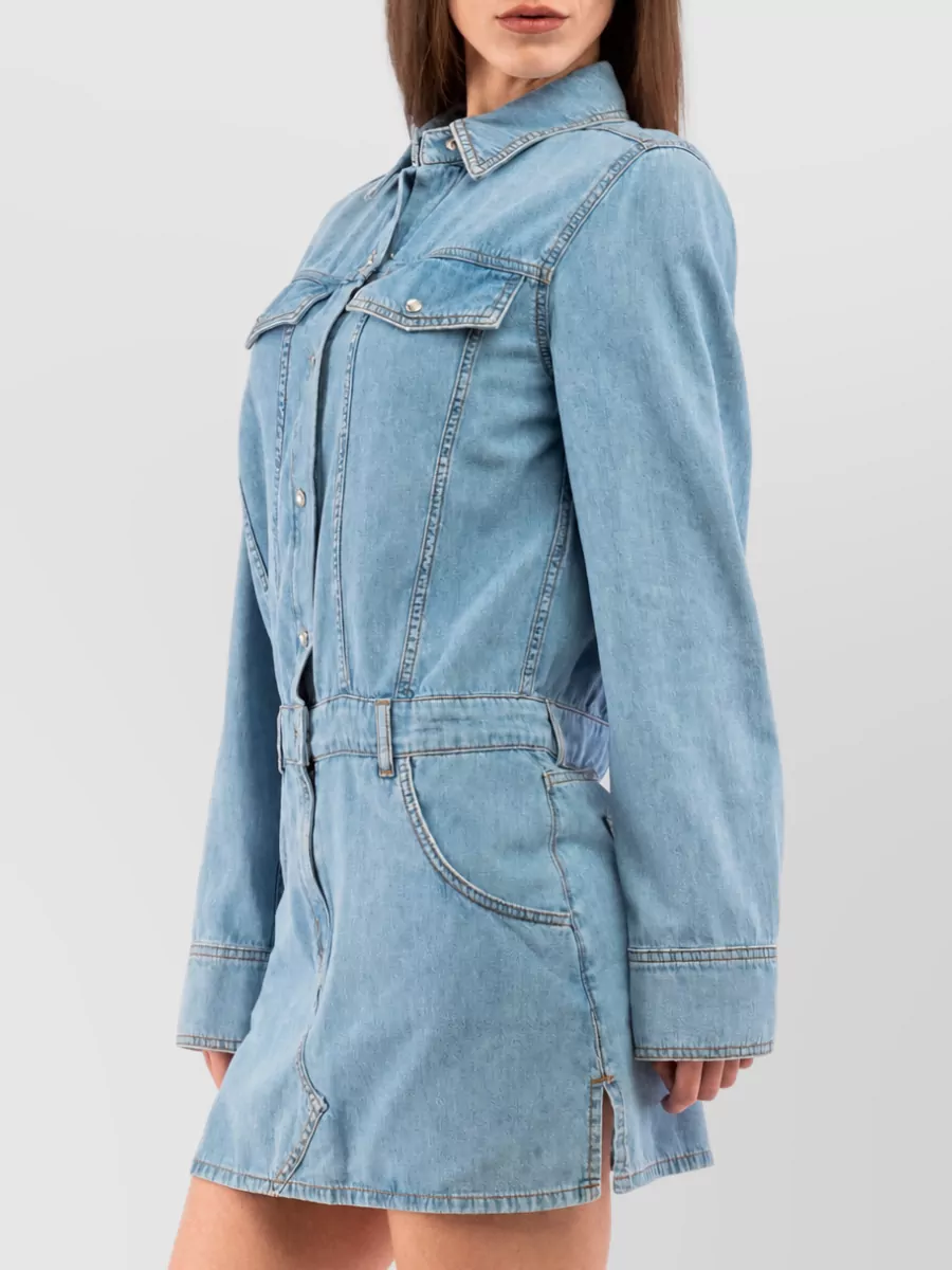 Moschino Multicolor Denim Casual Dress