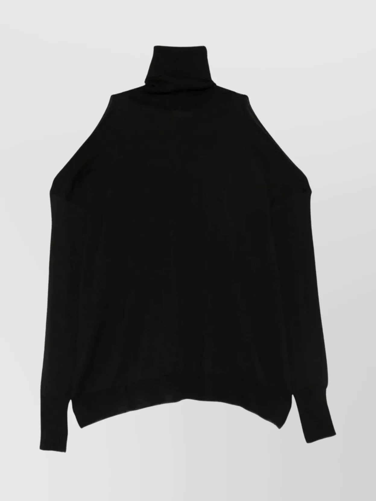 Roberto Collina Cut-out Oversized Turtleneck Sweater Clothing In Black