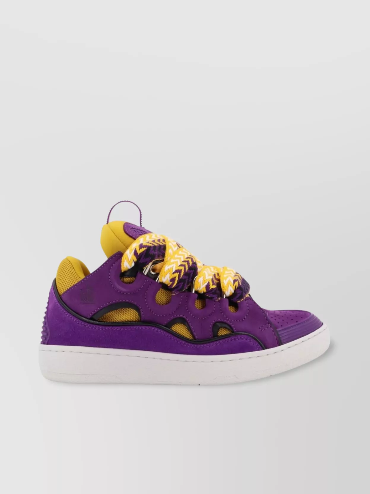 Lanvin Perforated Design Light Suede Sneakers