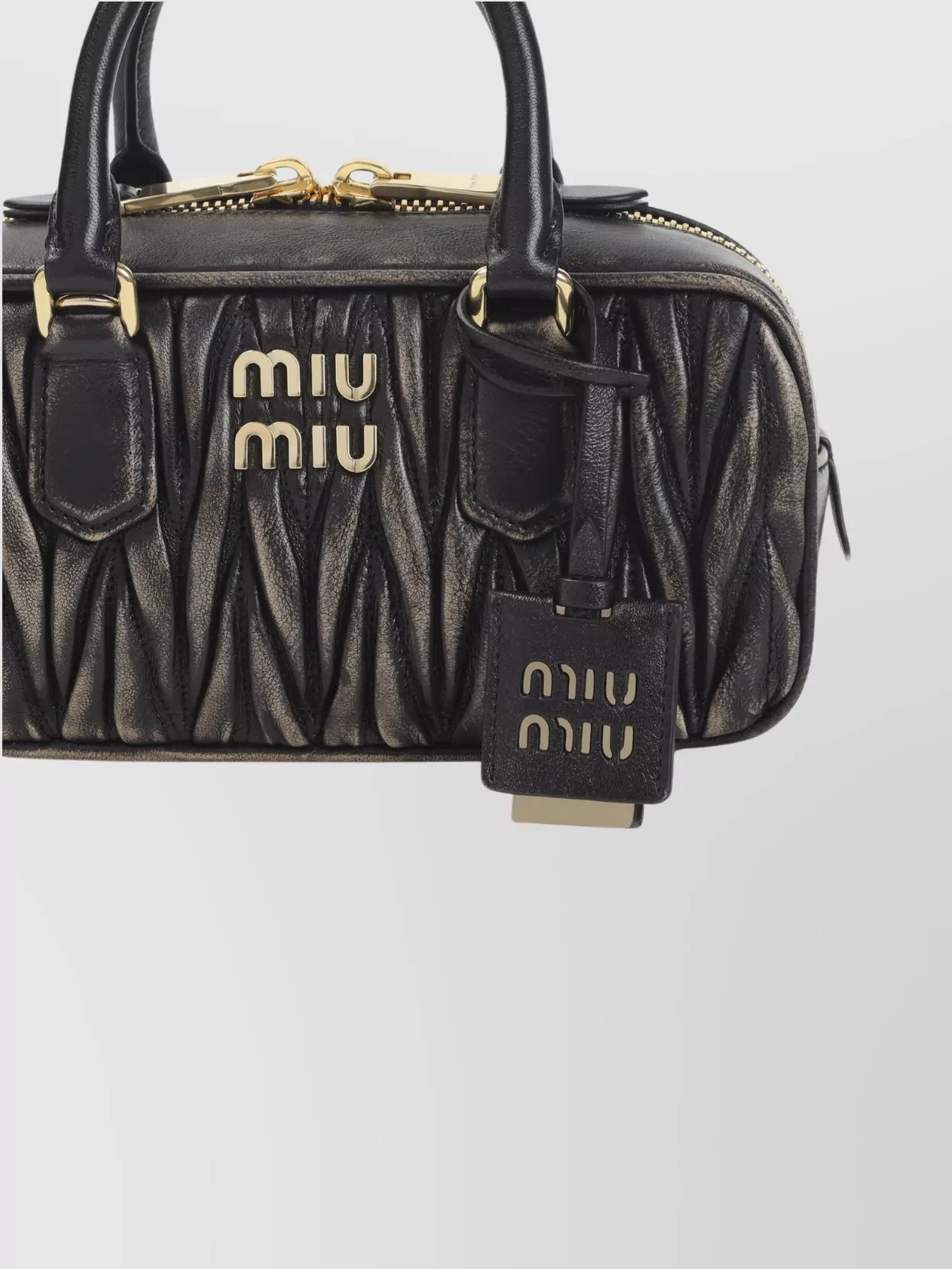 Miu Miu Brown Lamb Leather Shoulder Bag