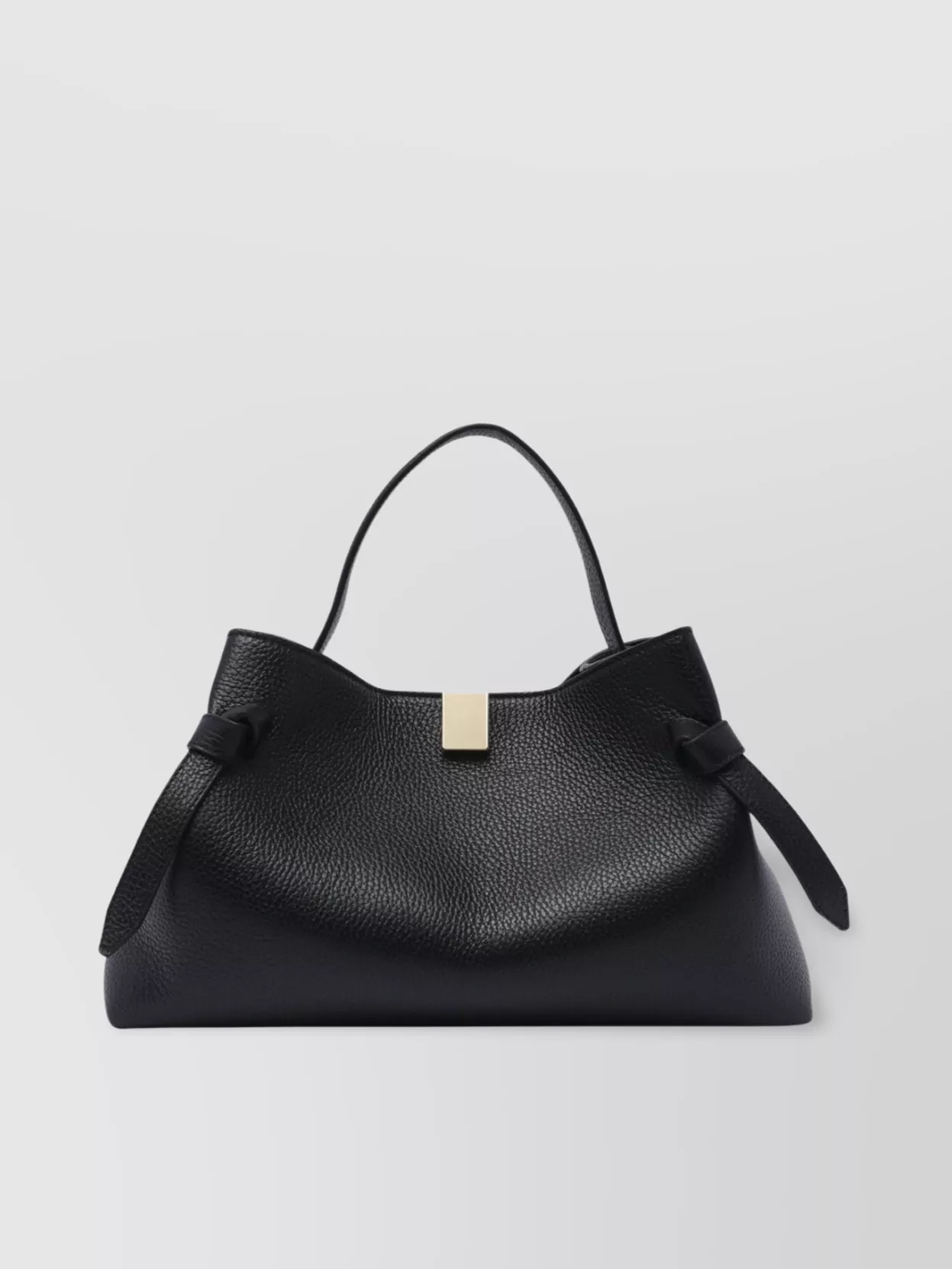 Yuzefi Structured Hand Tote Bag Knots In Black