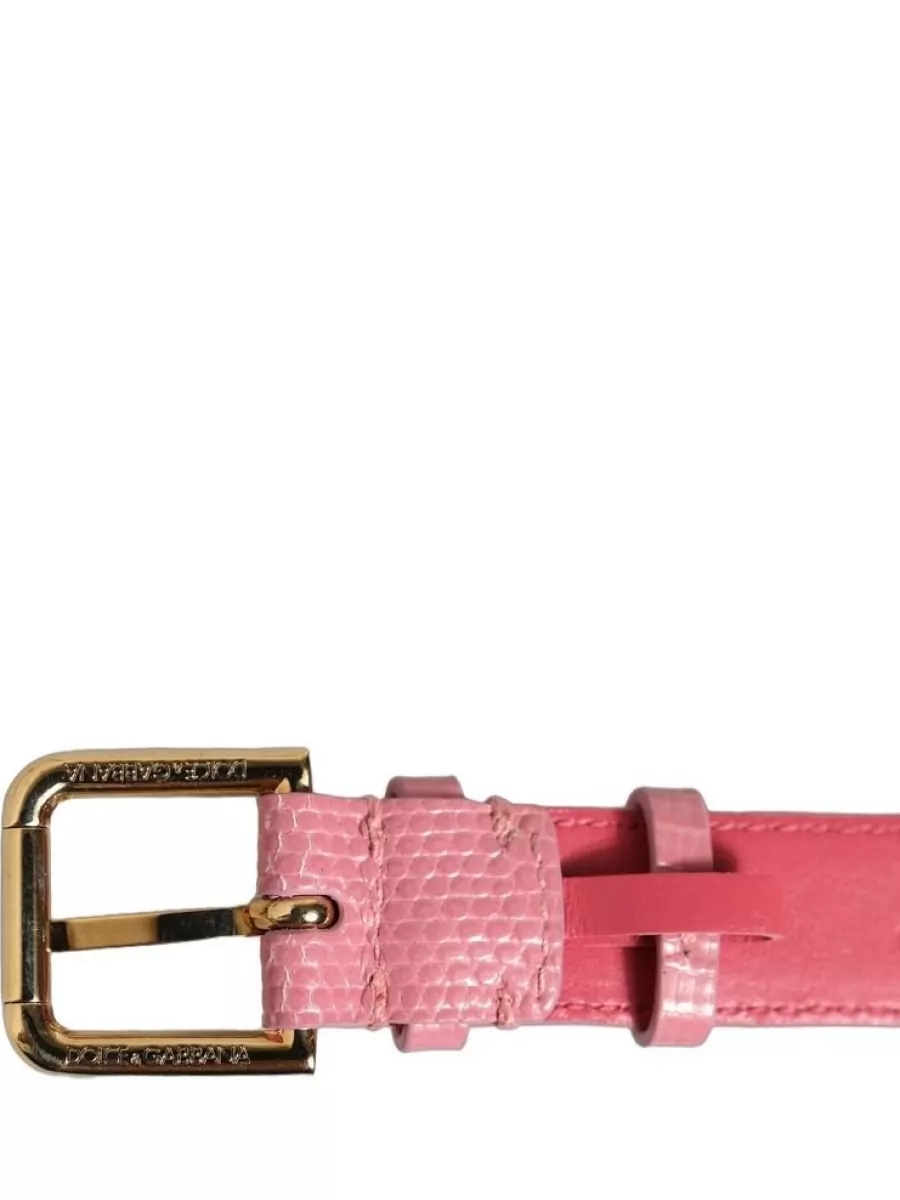 Dolce&Gabbana Textured Leather Belt Bracelet