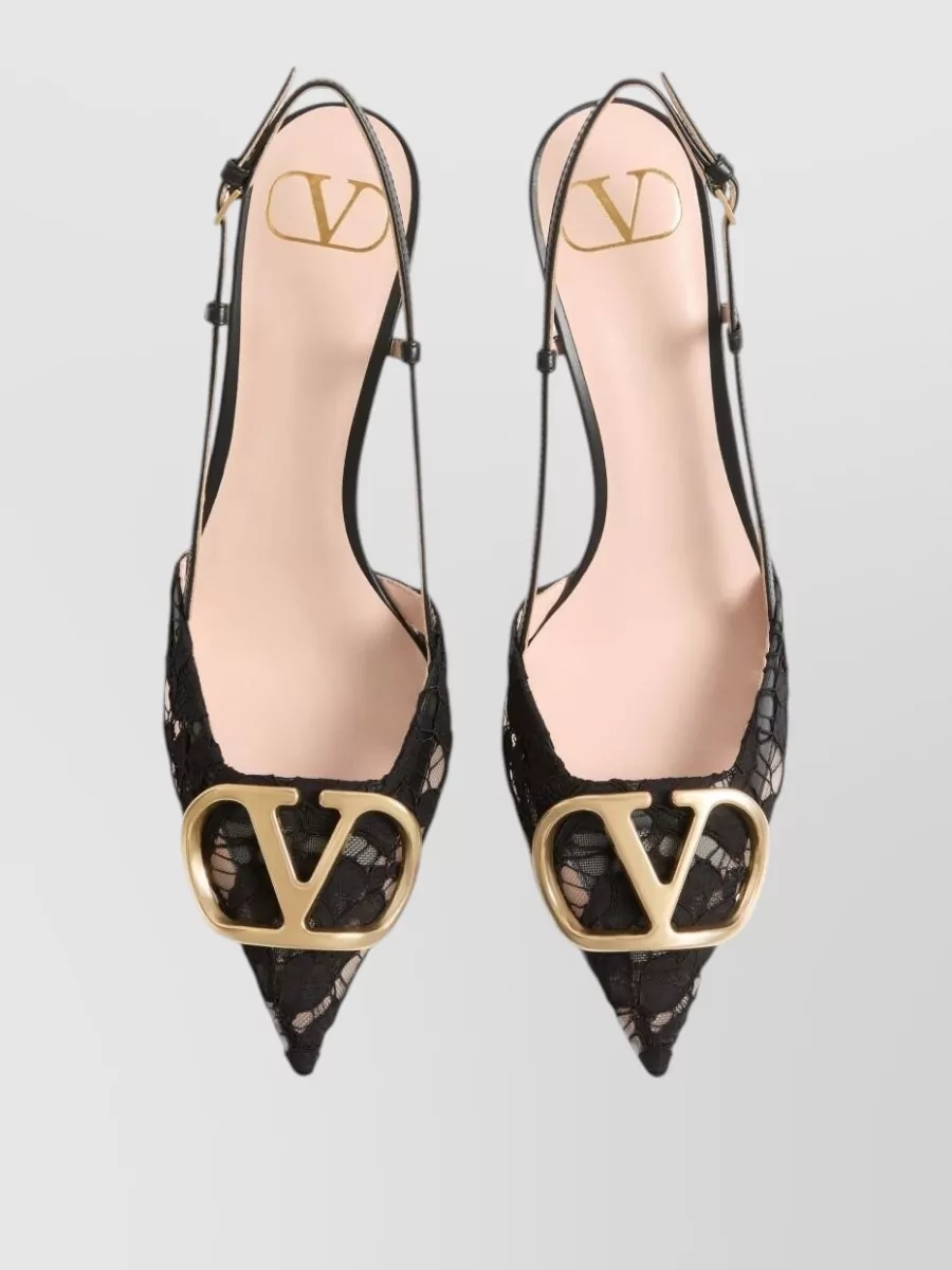 Valentino Garavani Vlogo Signature Lace Pumps