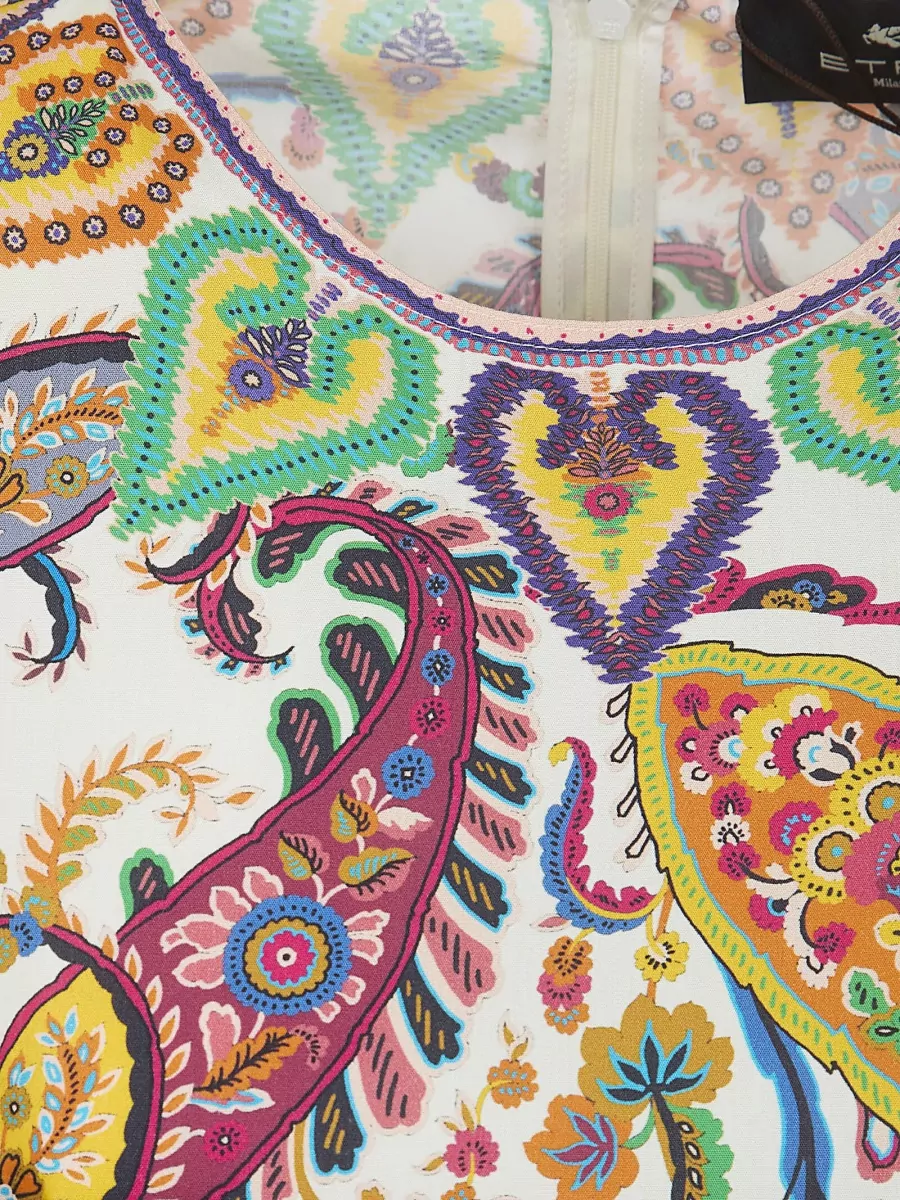 Etro Cotton Sleeveless Printed A-Line Maxi Dress