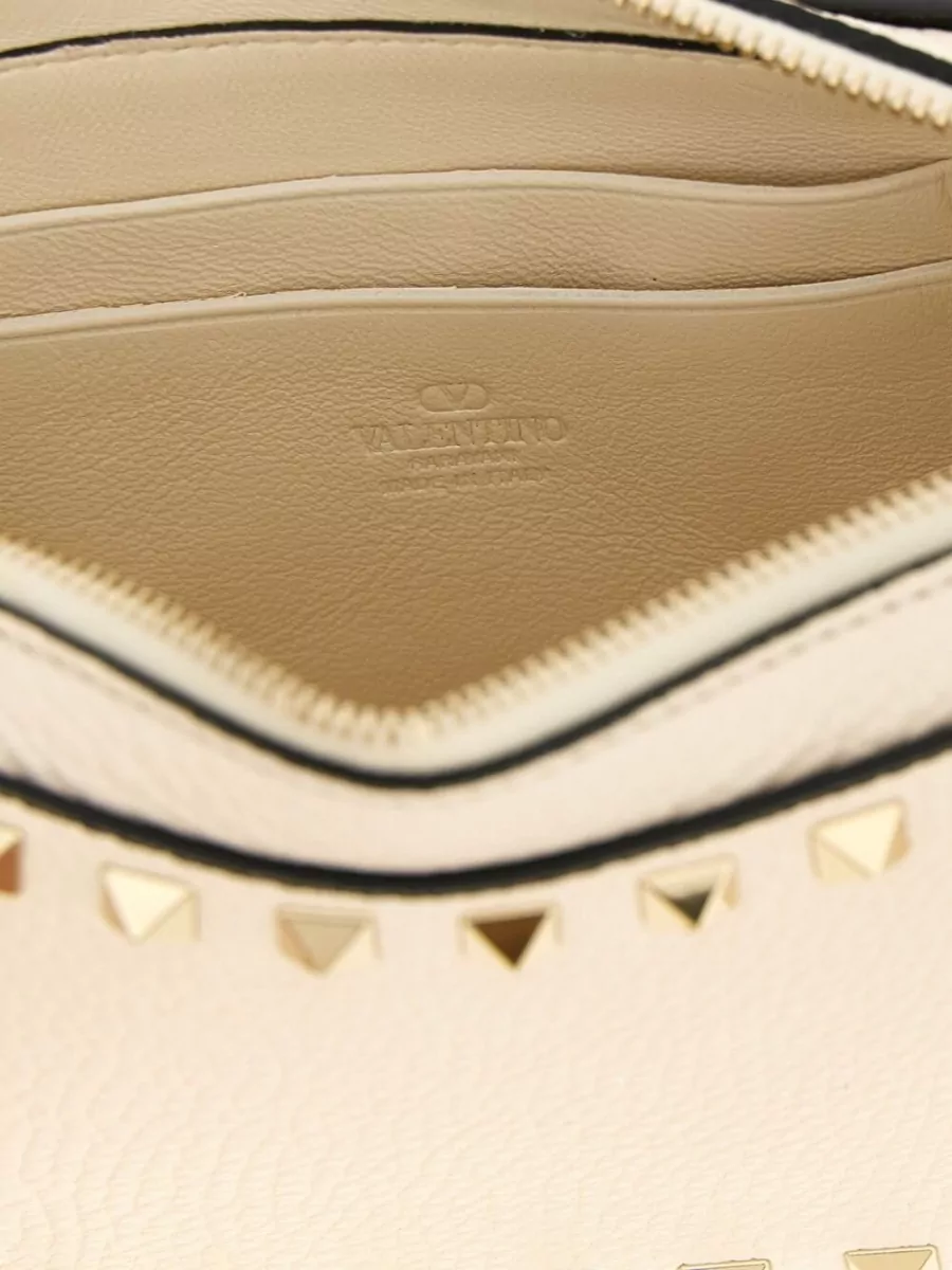 Valentino Garavani Rockstud Leather Mini Clutch Bag Wristlet