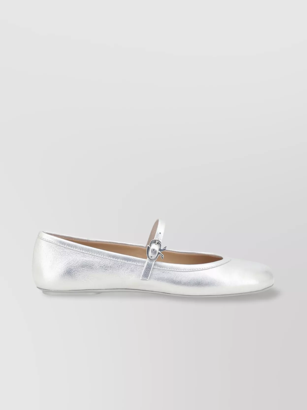Gianvito Rossi Nappa Silk Washed Ballerina Flat Sole