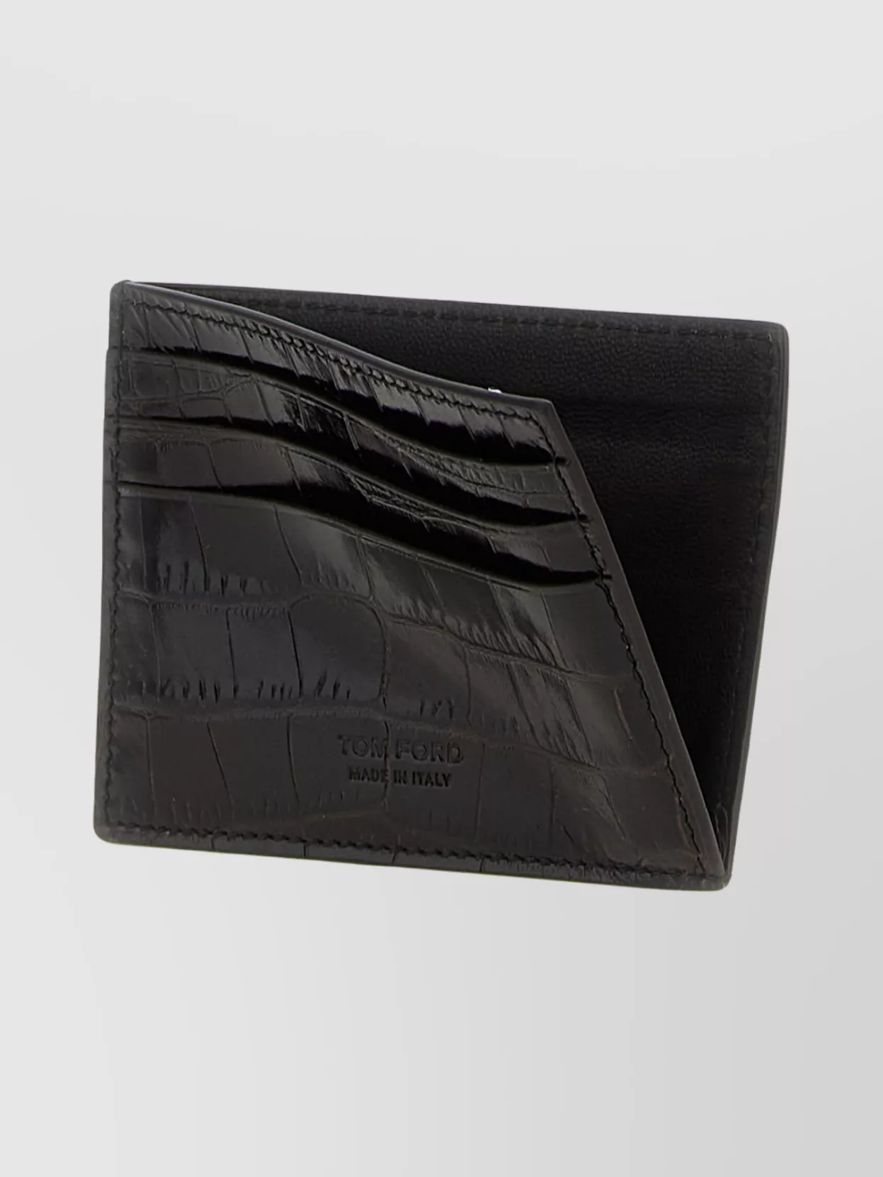 Tom Ford Crocodile Texture Card Holder Compact Design