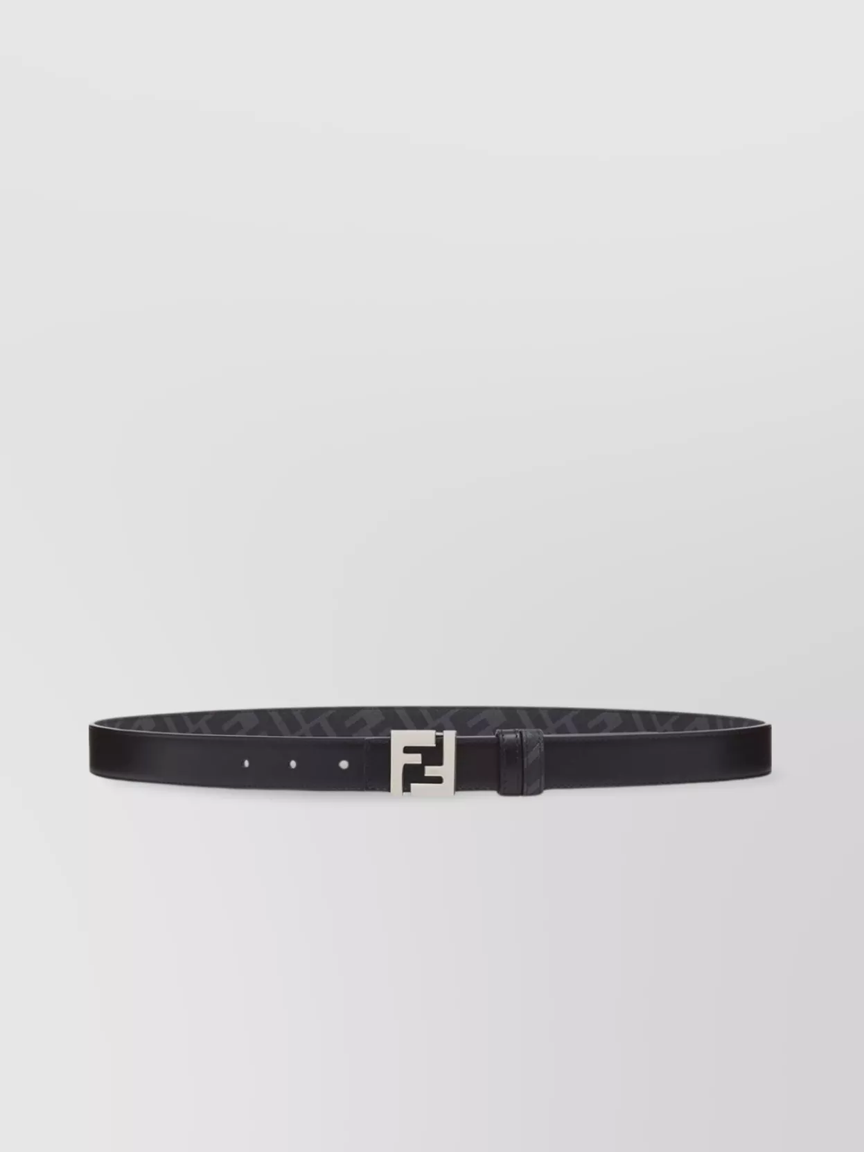 Shop Fendi Squared Monogram Reversible Leather Belt