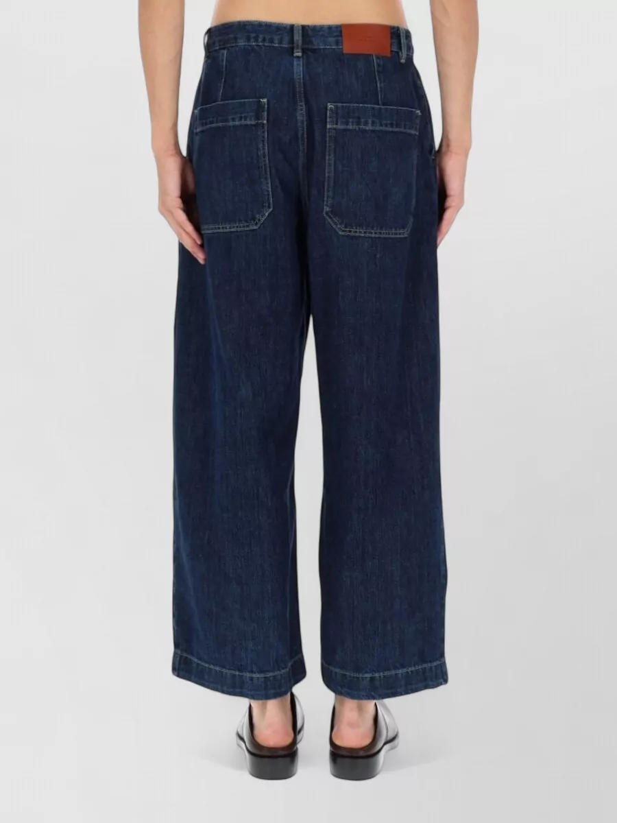 Studio Nicholson Wide Leg Denim Jeans Dark Wash