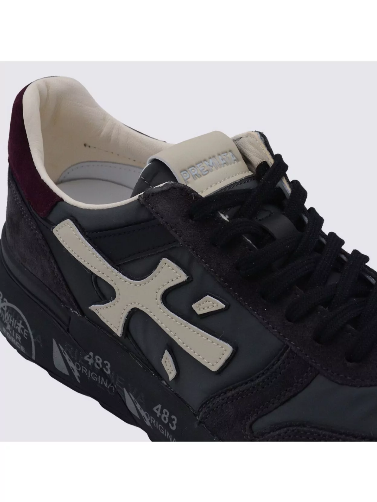 Premiata Casual Low Top Sneakers With Suede Accents