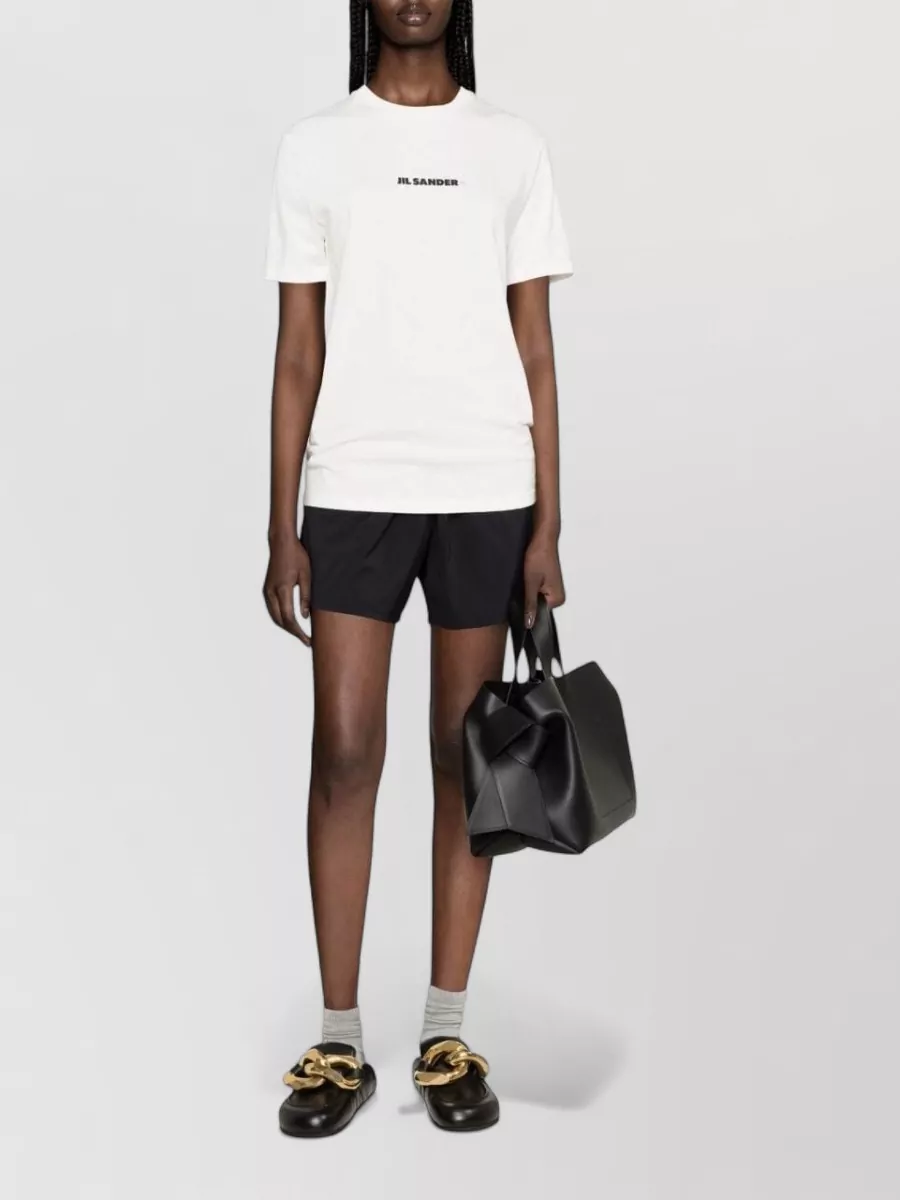 Jil Sander Plus Cotton Logo Print Short-Sleeve T-Shirt