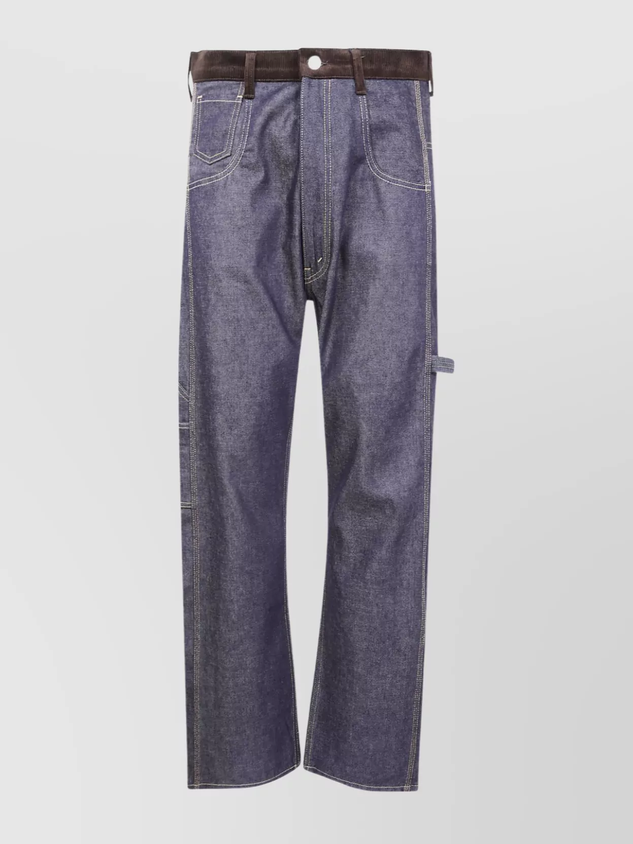 Junya Watanabe Wide Leg Trousers Featuring Contrast Stitching
