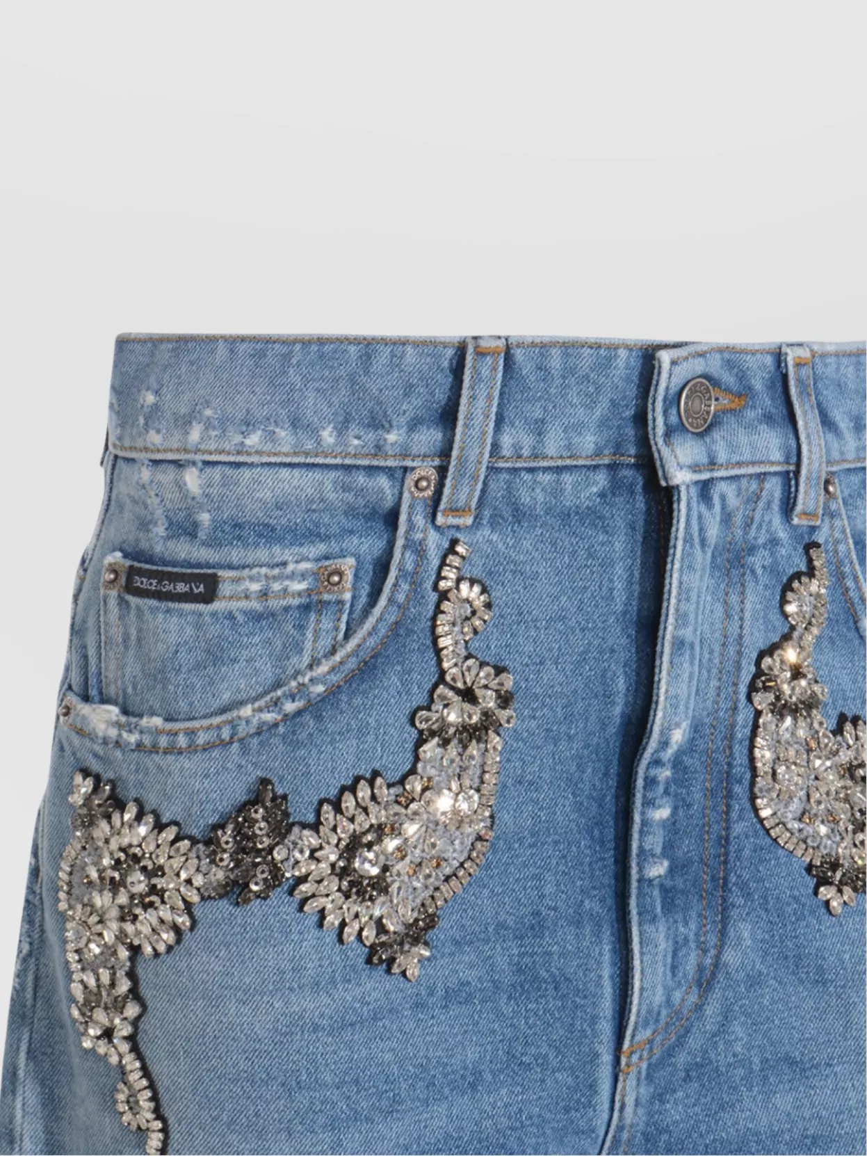 Dolce&Gabbana Wide Leg Trousers With Five Pocket Style