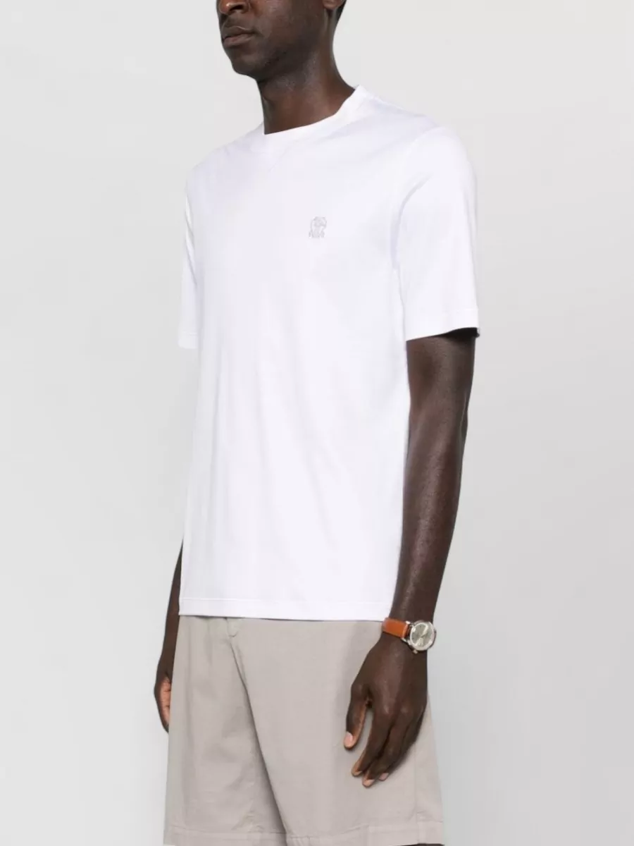 Brunello Cucinelli Cotton T-Shirt With Logo And Crew Neck