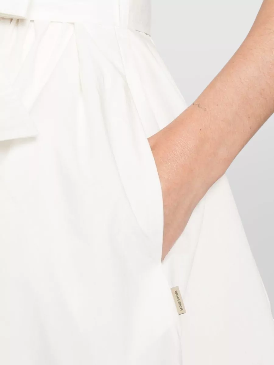 Woolrich Cotton Sleeveless V-Neck Knee-Length Dress