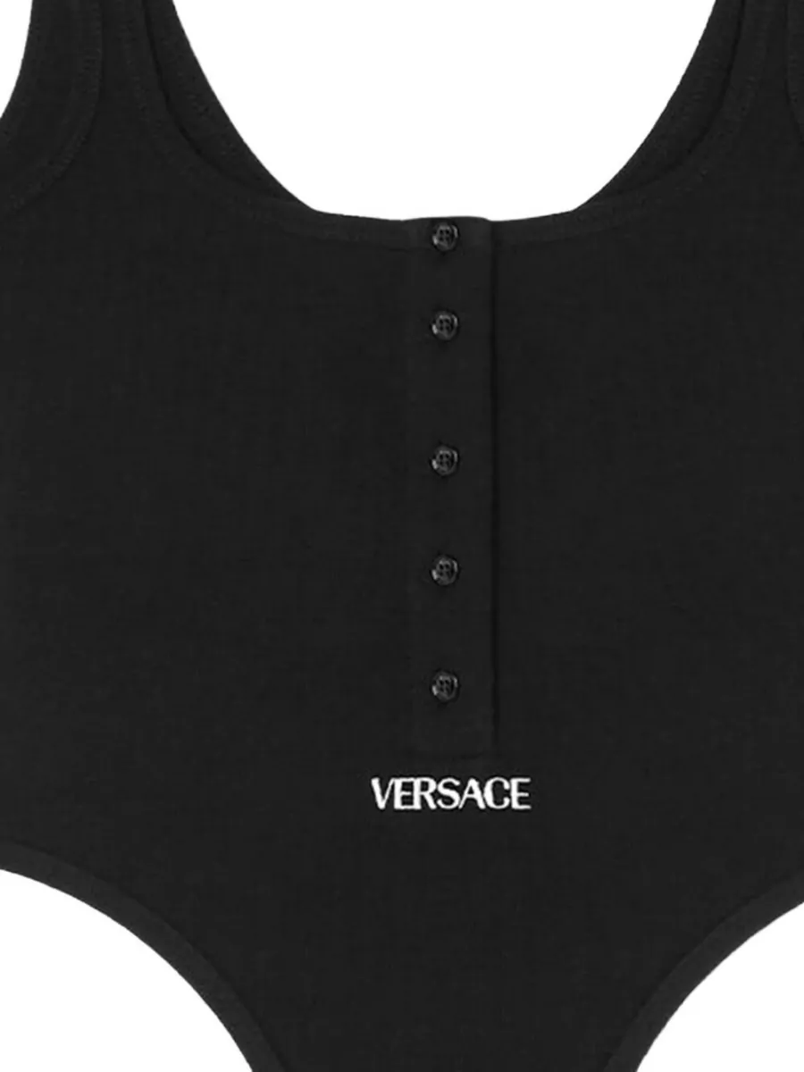 Versace Ribbed Cotton Bodysuit