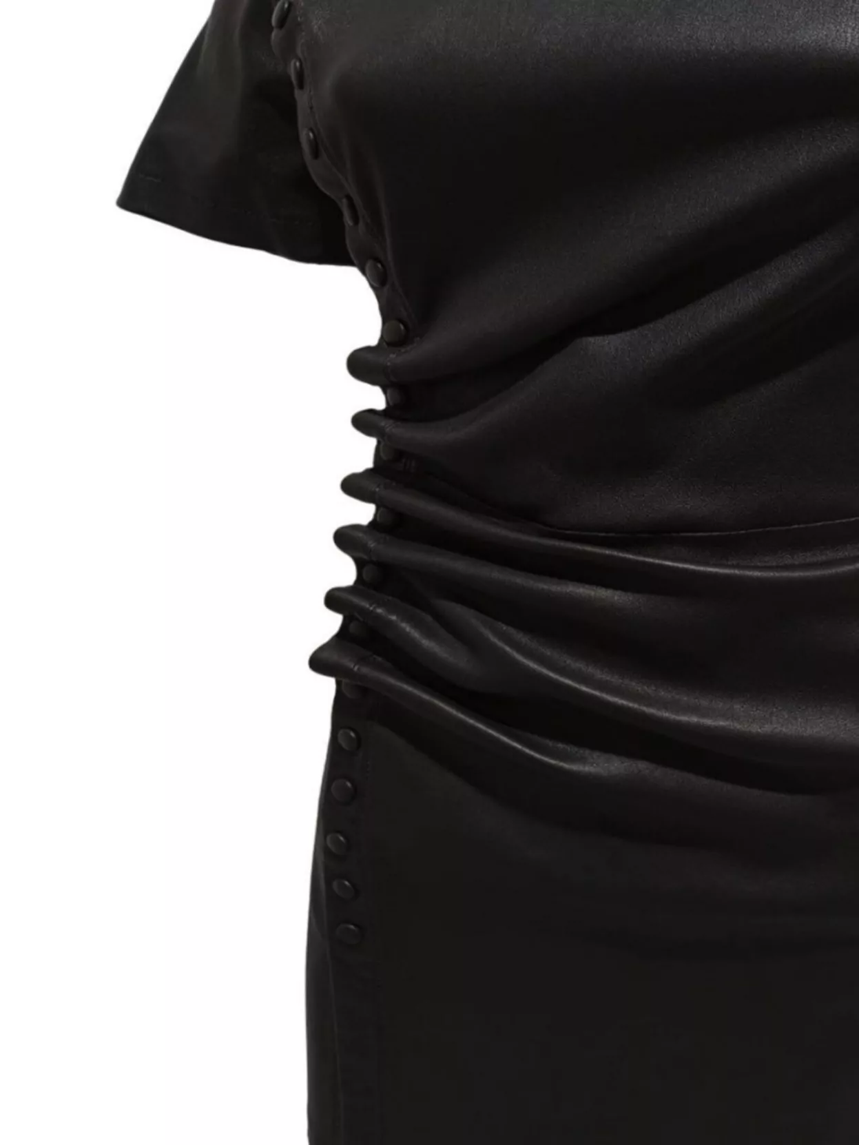 Paco Rabanne Short Dress Leather Snaps