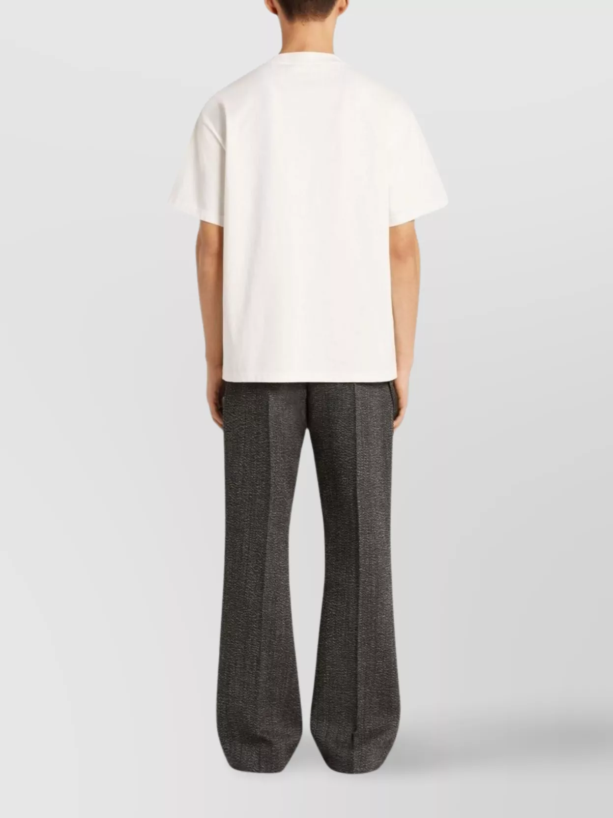 Courrèges Crew Neck Short Sleeve T-Shirt With Side Label