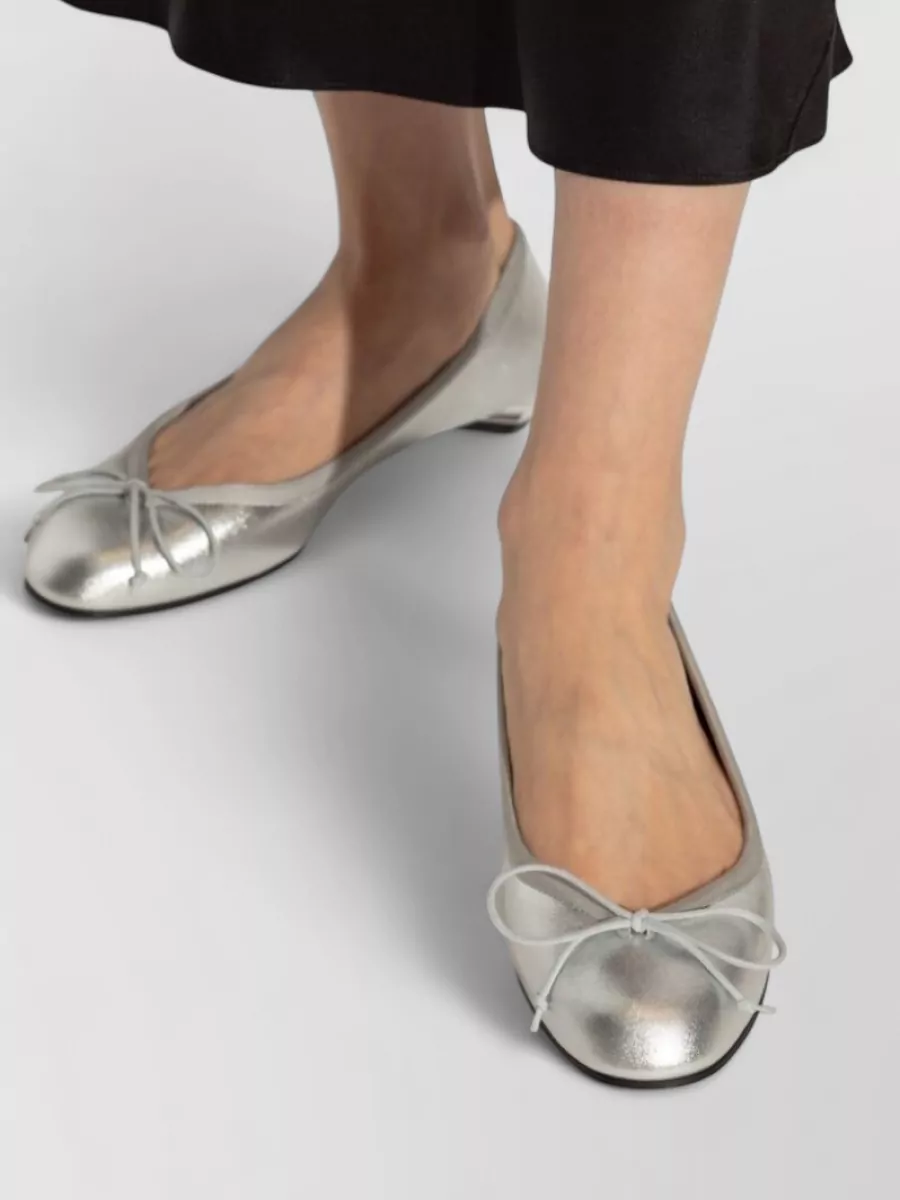 Alexander Mcqueen Ballet Flats Round Toe Ribbon Bow Heel