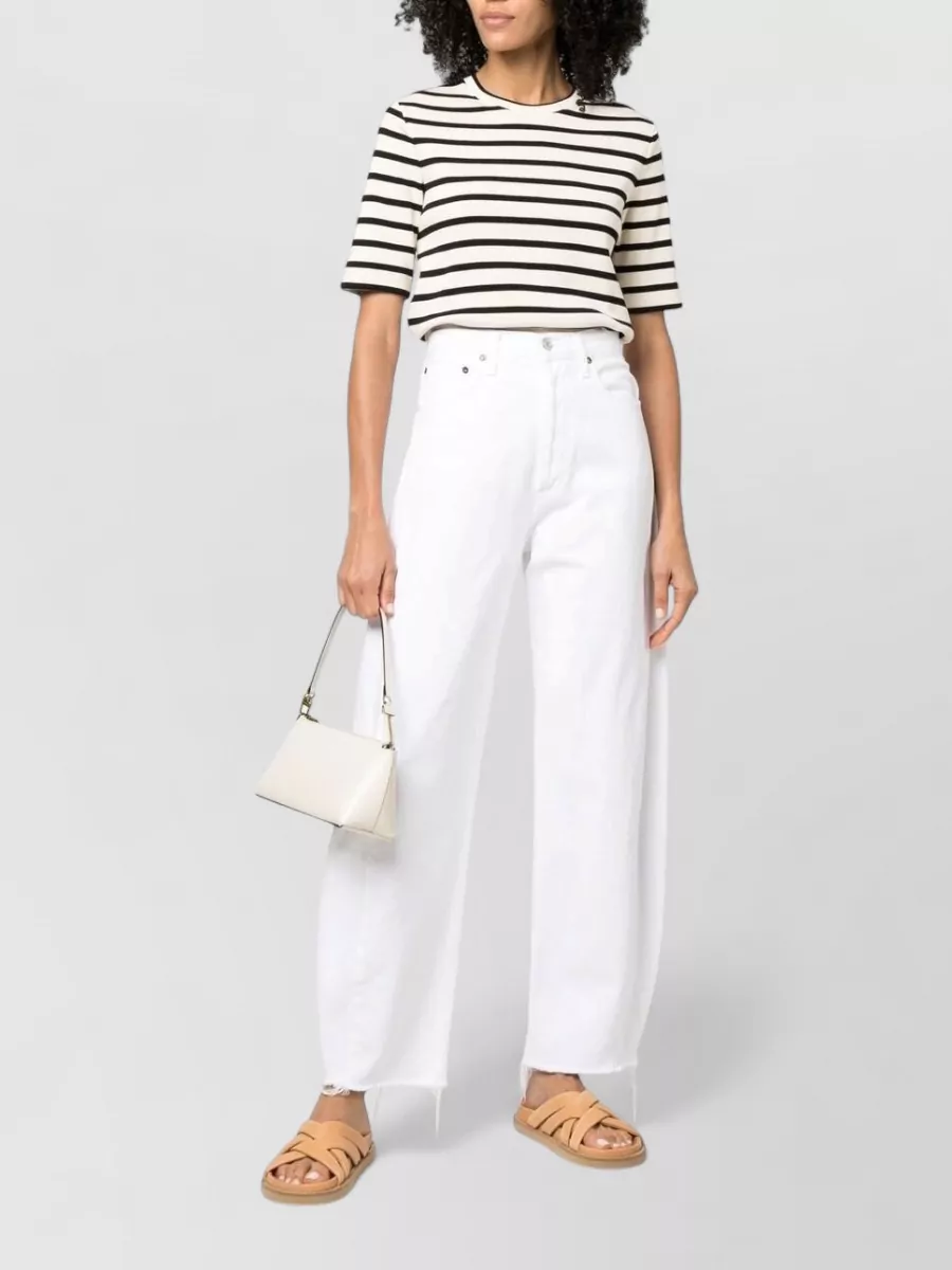 Jil Sander Plus Striped Fine-Ribbed Cotton Crew-Neck T-Shirt