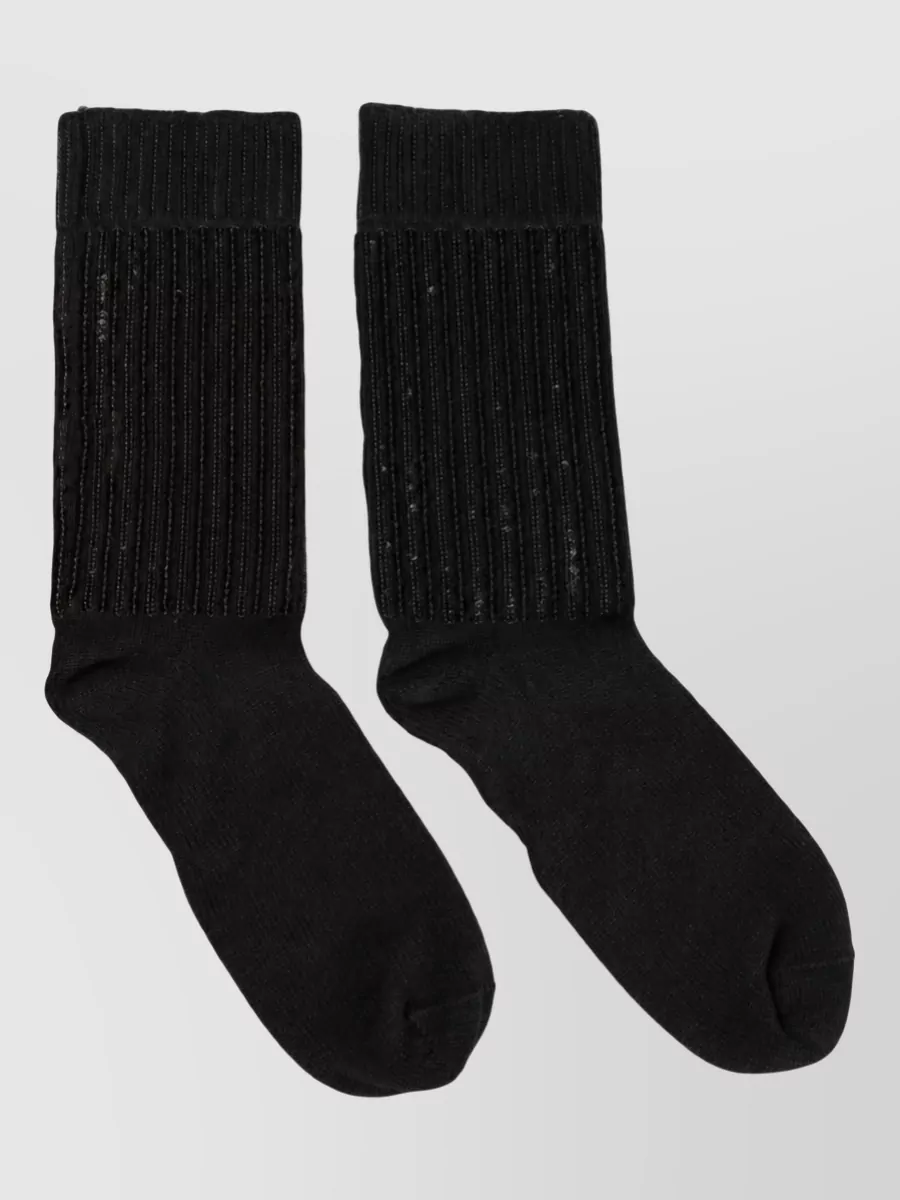 Dolce&Gabbana sequin knit mid calf socks