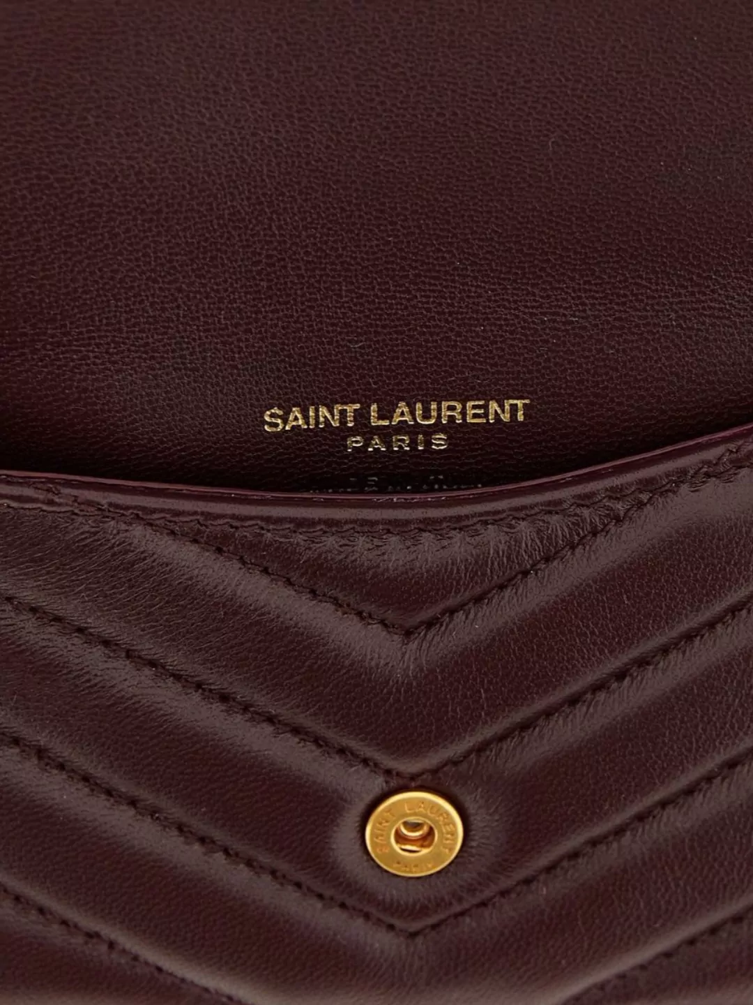 Saint Laurent Chevron Pattern Card Holder Named Fragments