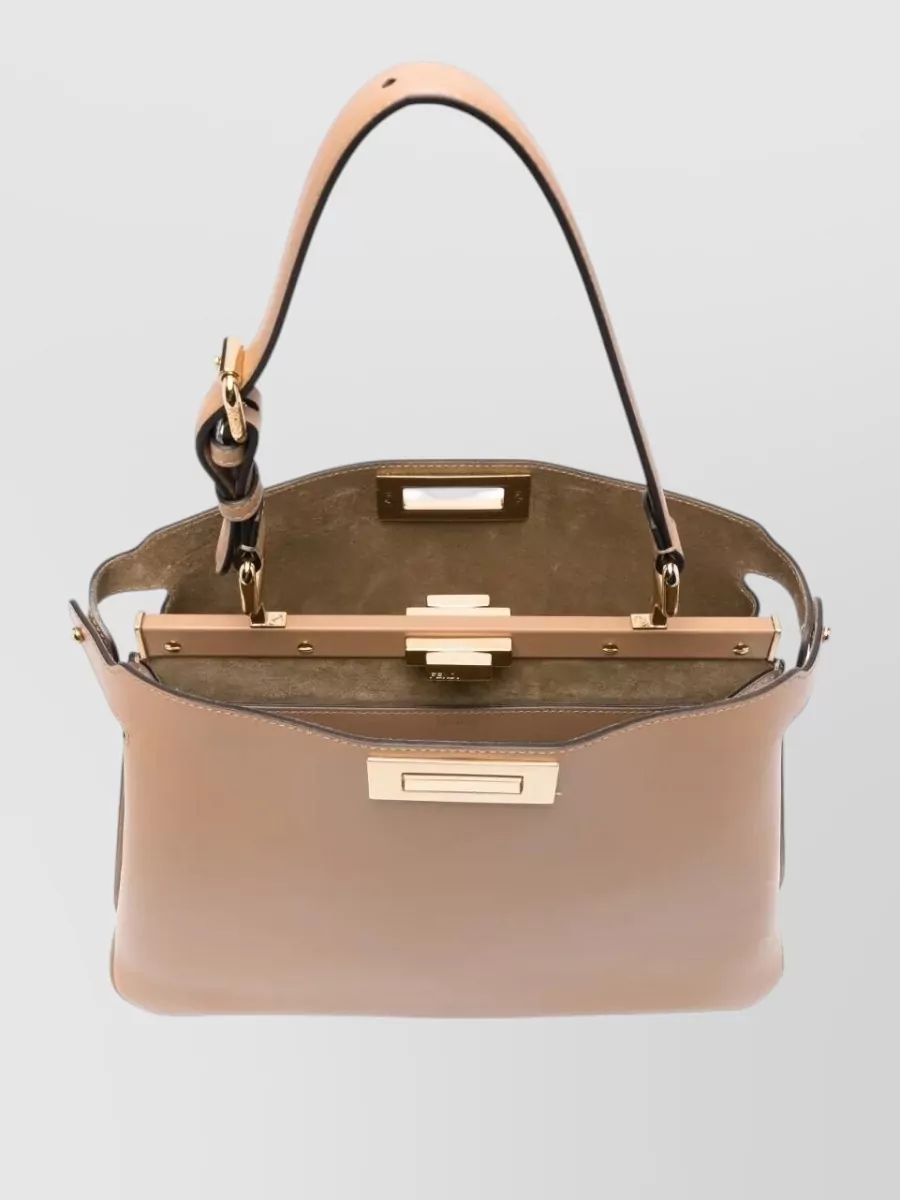 Fendi Medium Soft Shoulder Bag With Adjustable Strap In Orange