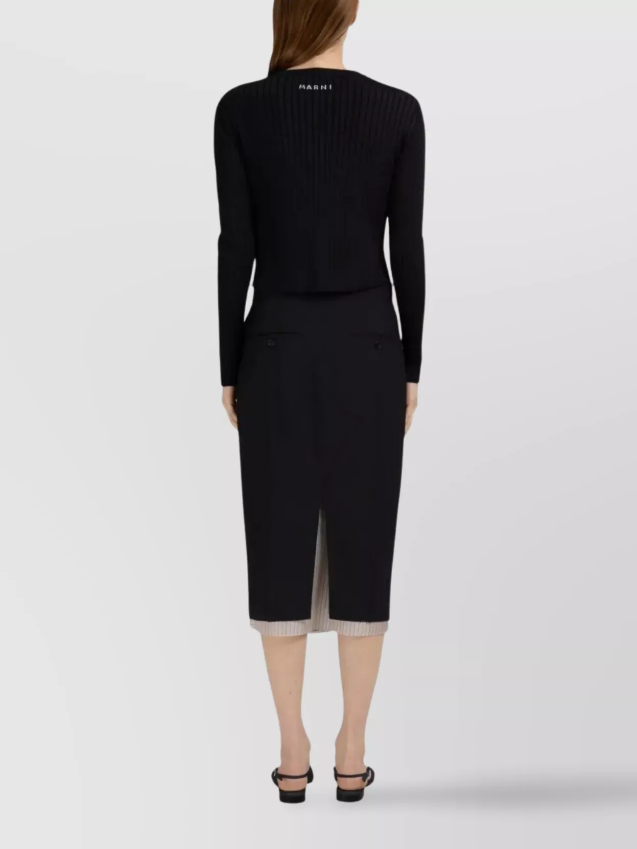 Marni High Waist Asymmetric Pencil Skirt Design