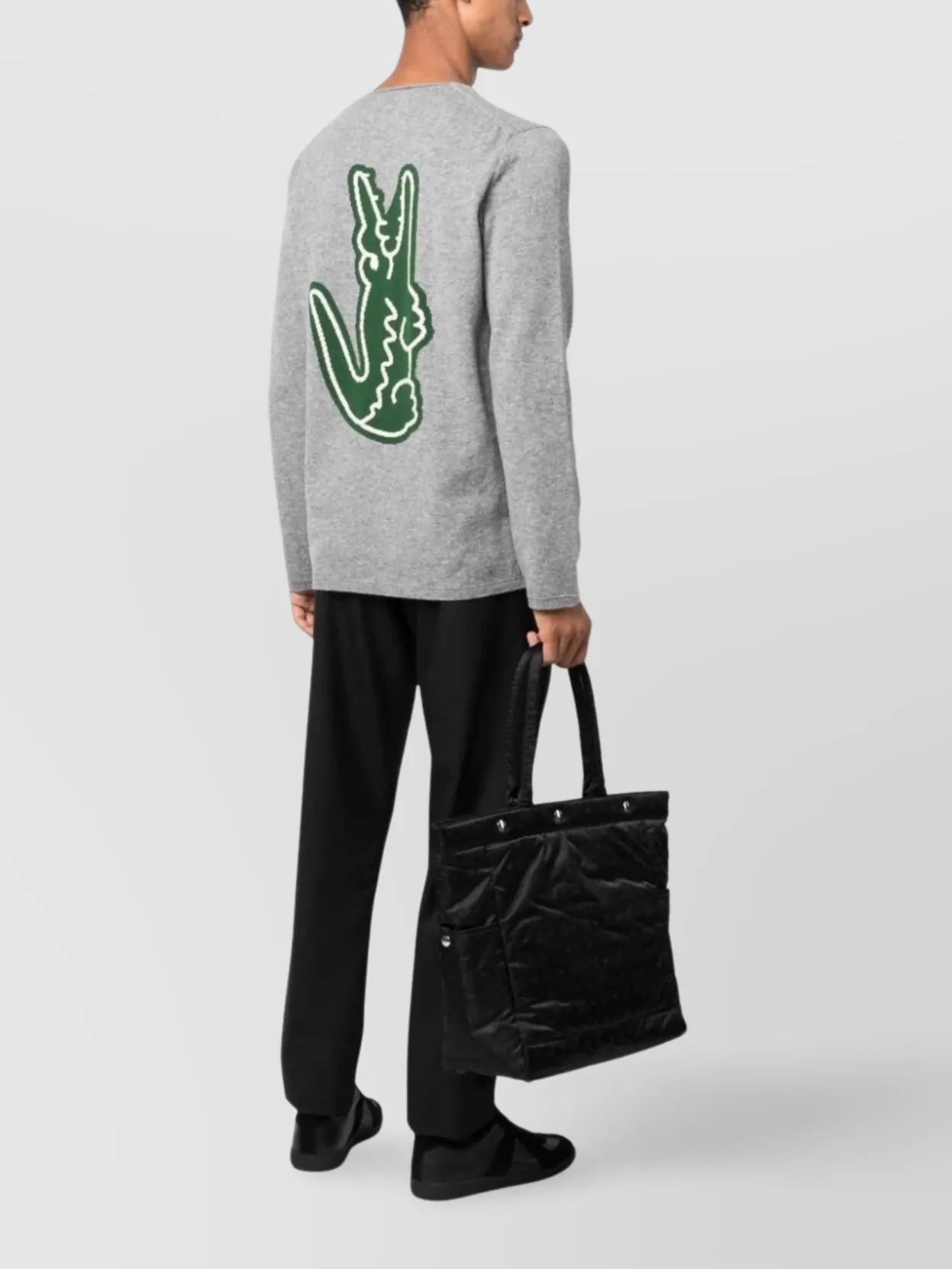 Comme Des Garçons Intarsia-Knit Logo Wool Jumper