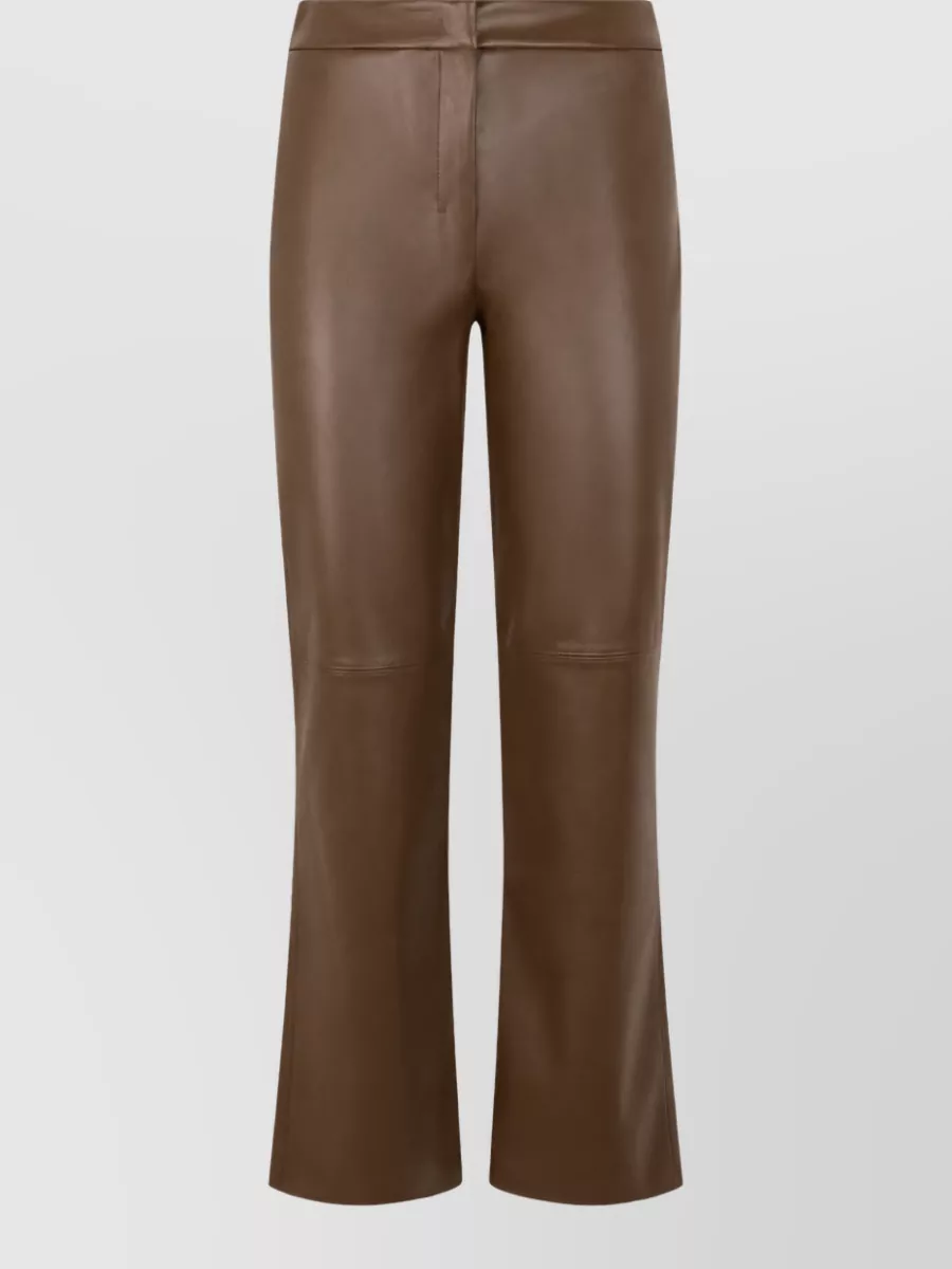 S Max Mara Faux leather flared trousers