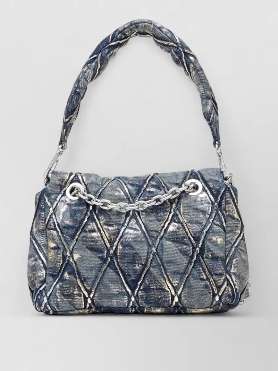 Diesel charm-d medium cotton clutch bag