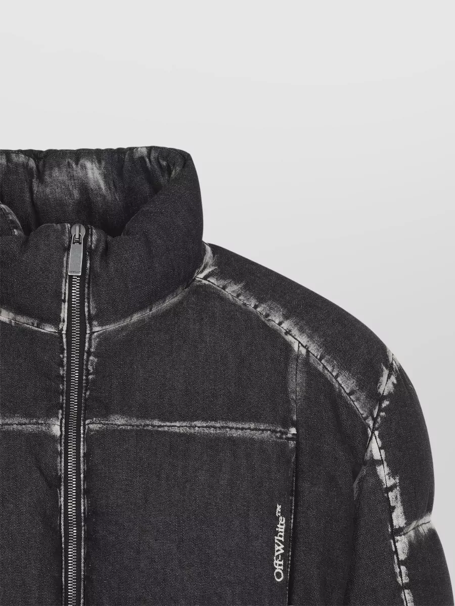 Off-White Denim Quilted Puffer Jacket
