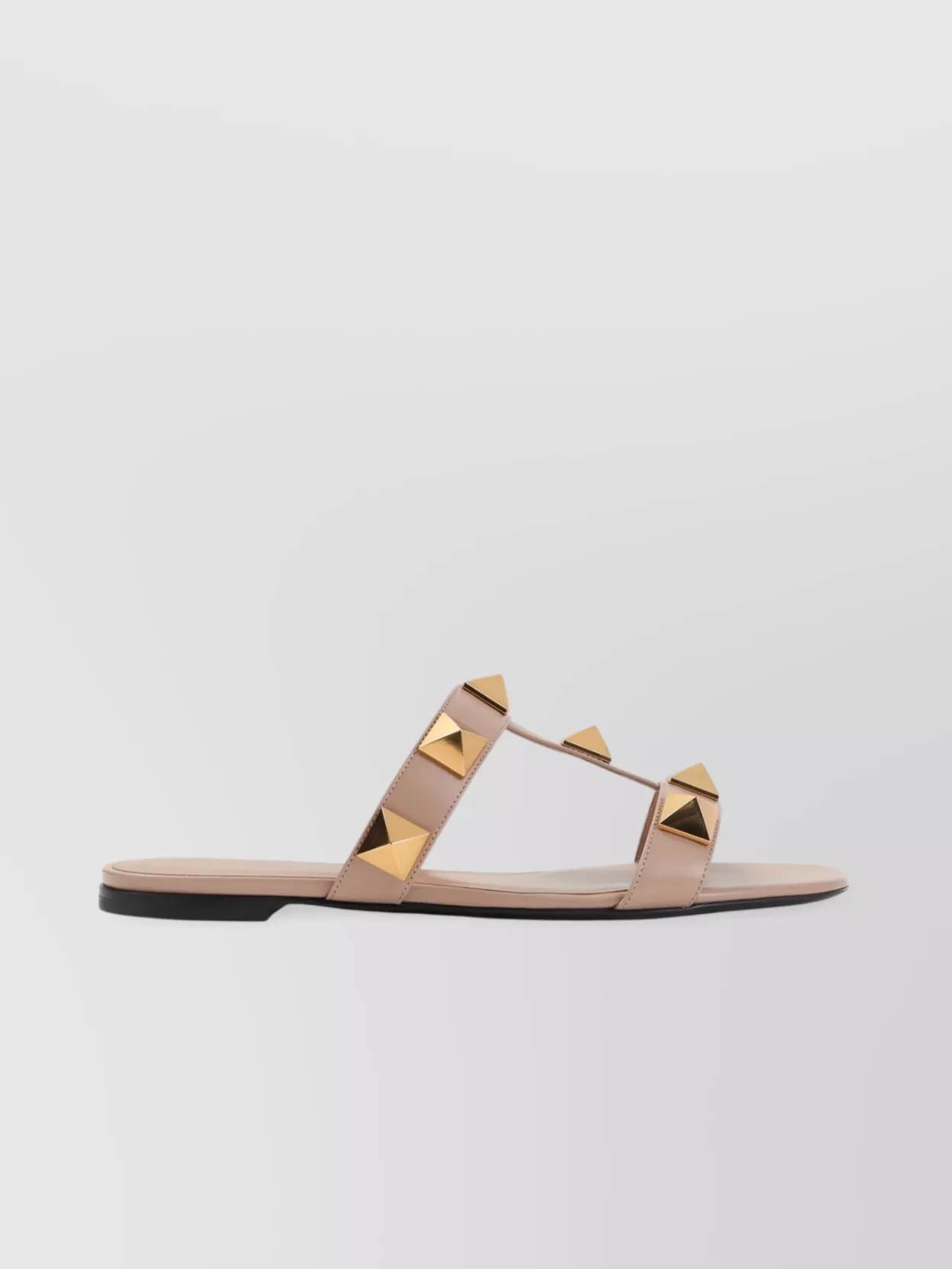 Shop Valentino Slide Sandal Studded Round Toe