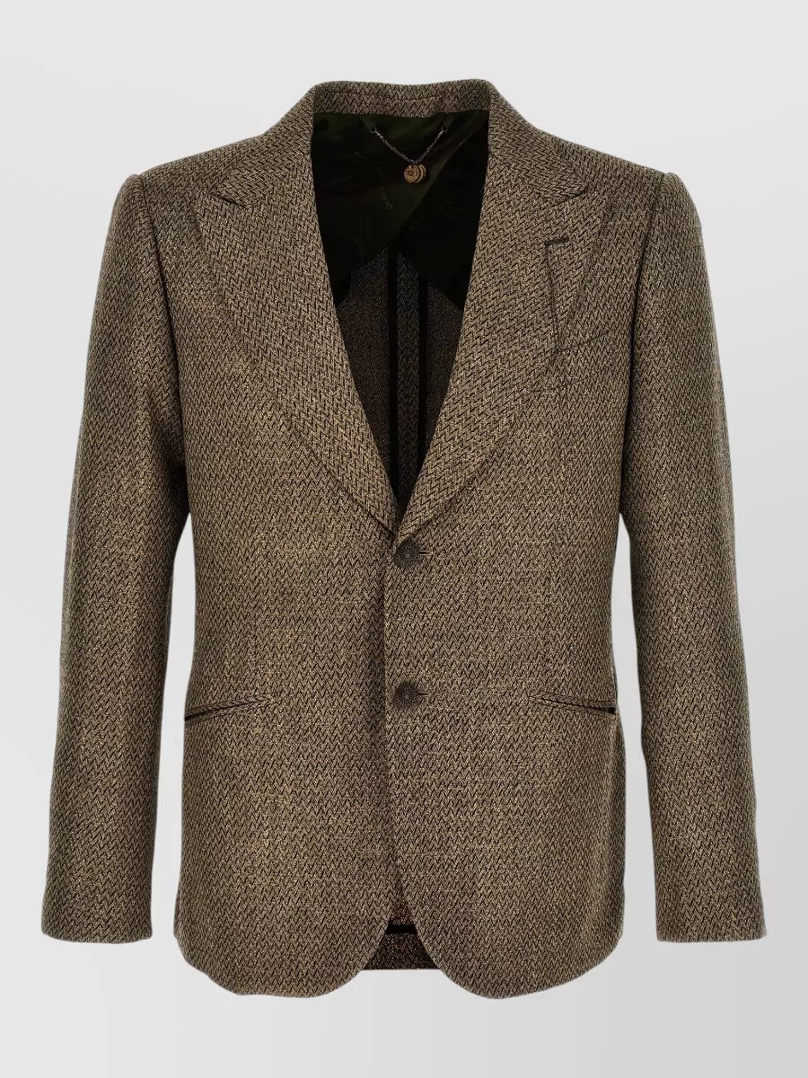 Maurizio Miri single-breasted herringbone blazer