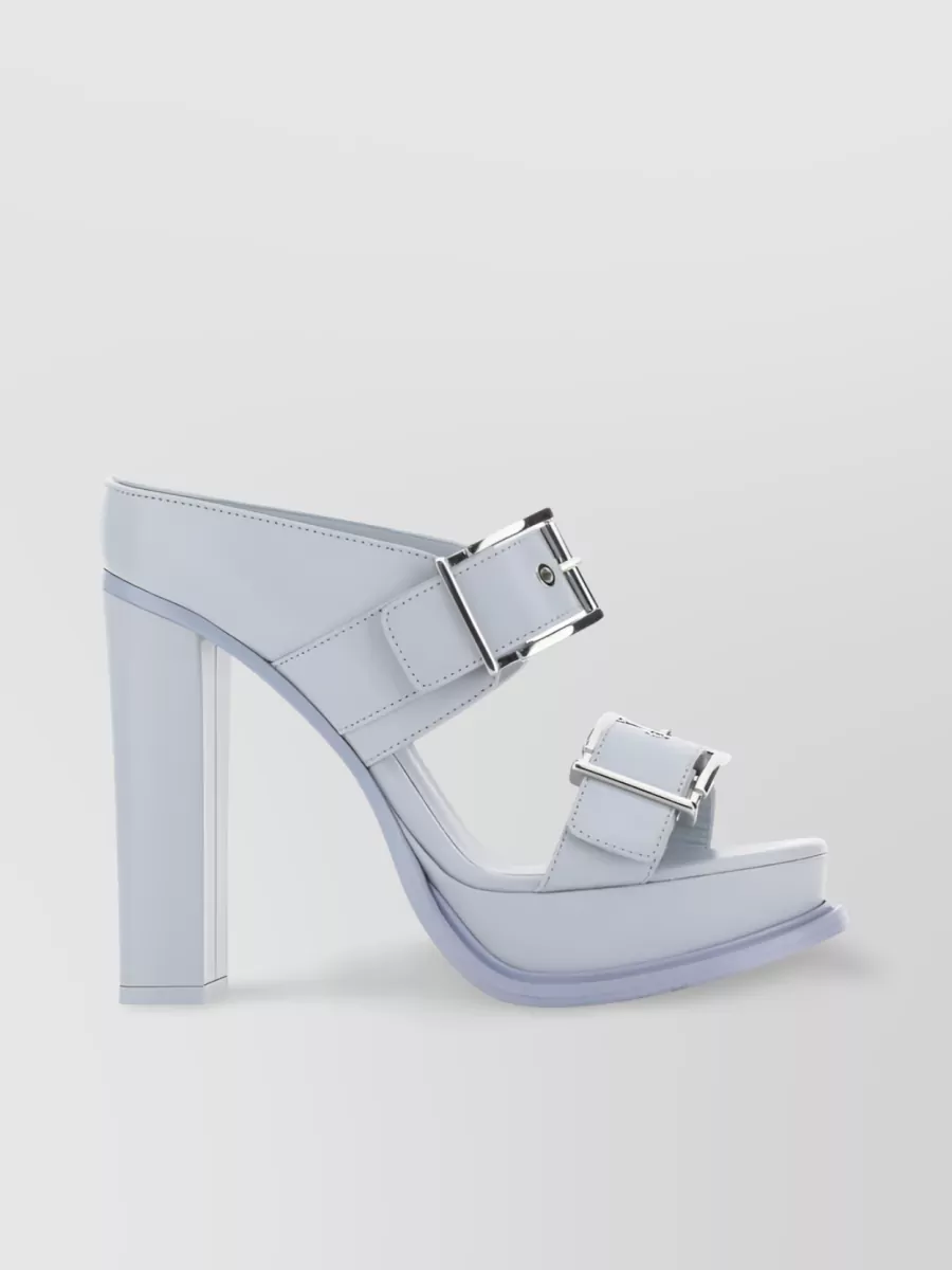 Shop Alexander Mcqueen 120mm Bold Platform Sandals In Blue