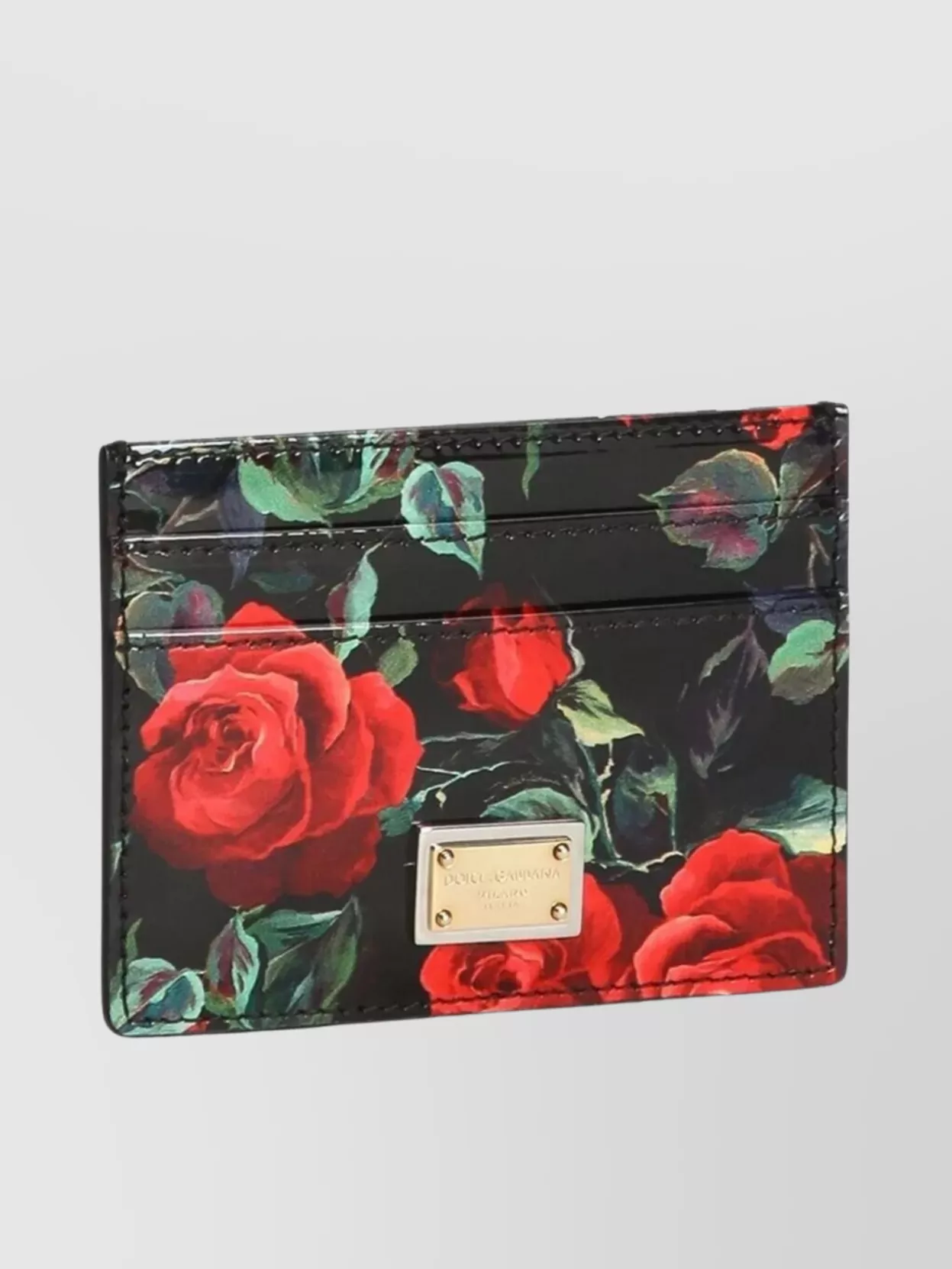 Dolce&Gabbana Rose Print Floral Card Holder