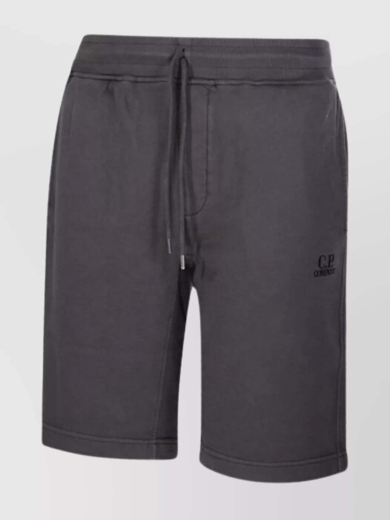 C.p. Company Logo Elastic Waistband Shorts With Side And Back Pockets